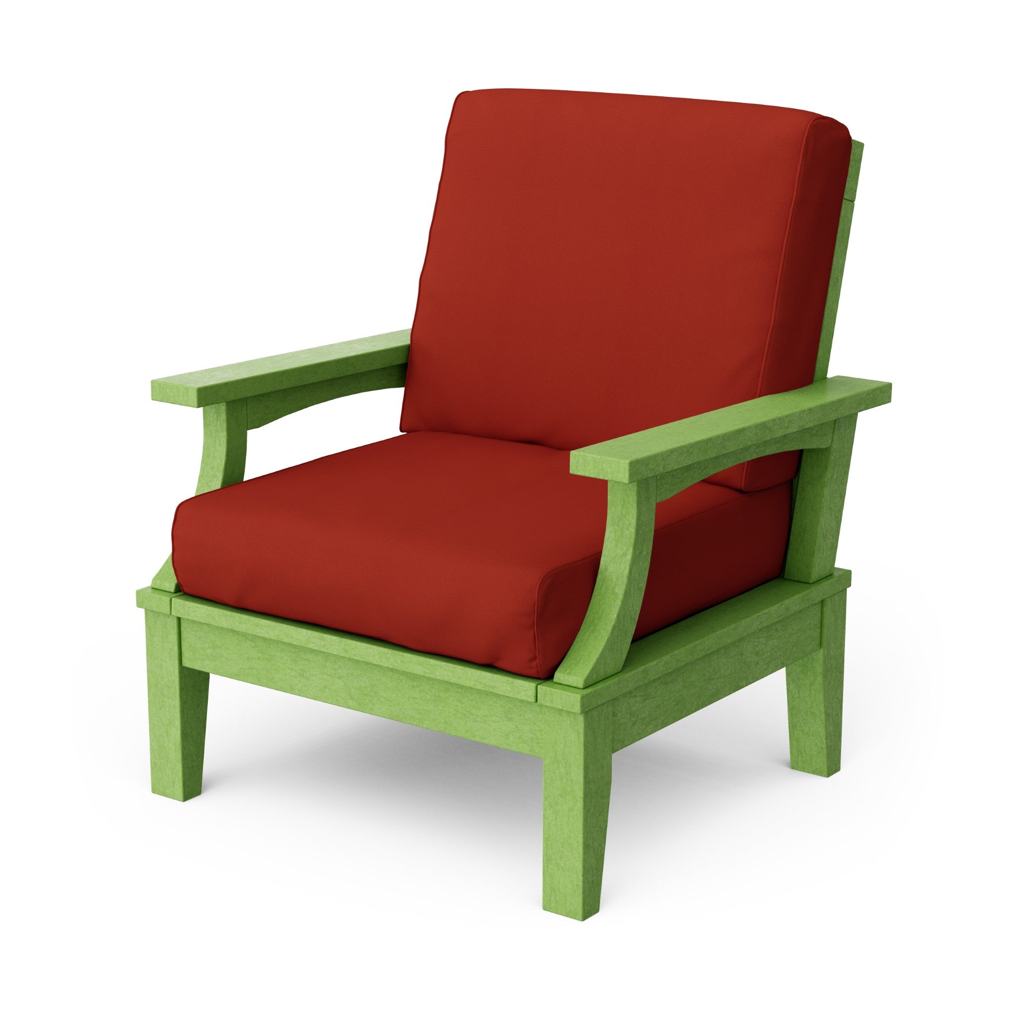 Heritage Deep Seating Patio Chair with Weather-Resistant Cushions - Outdoor Lounge Furniture for Garden, Poolside & Backyard Relaxation