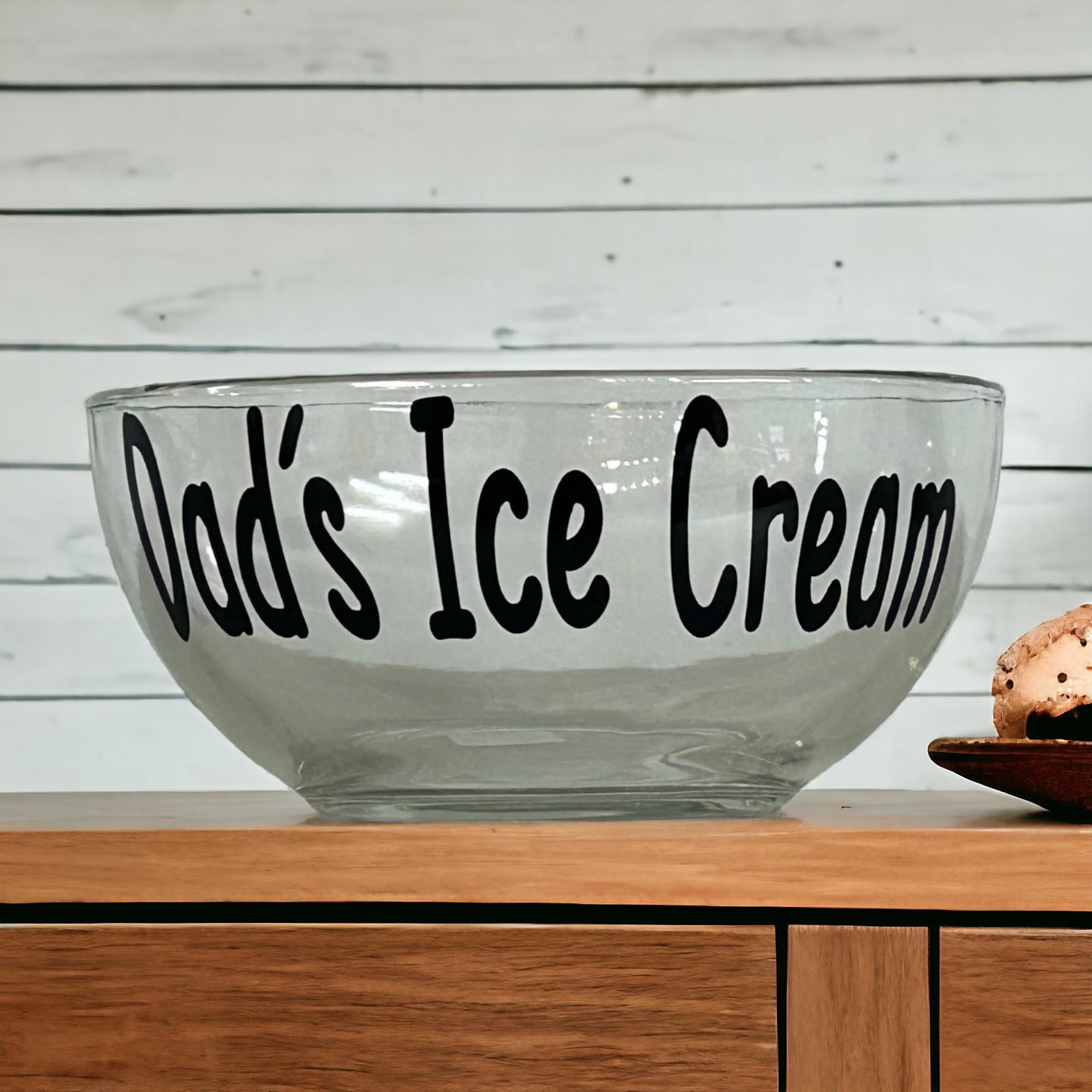 Personalized Glass Ice Cream Bowl - Custom Gift for Grandpa, Grandma, Mom, Dad, Papa or Pappy - Perfect for Cereal, Candy & Snacks - Ideal for Family Gatherings & Special Occasions