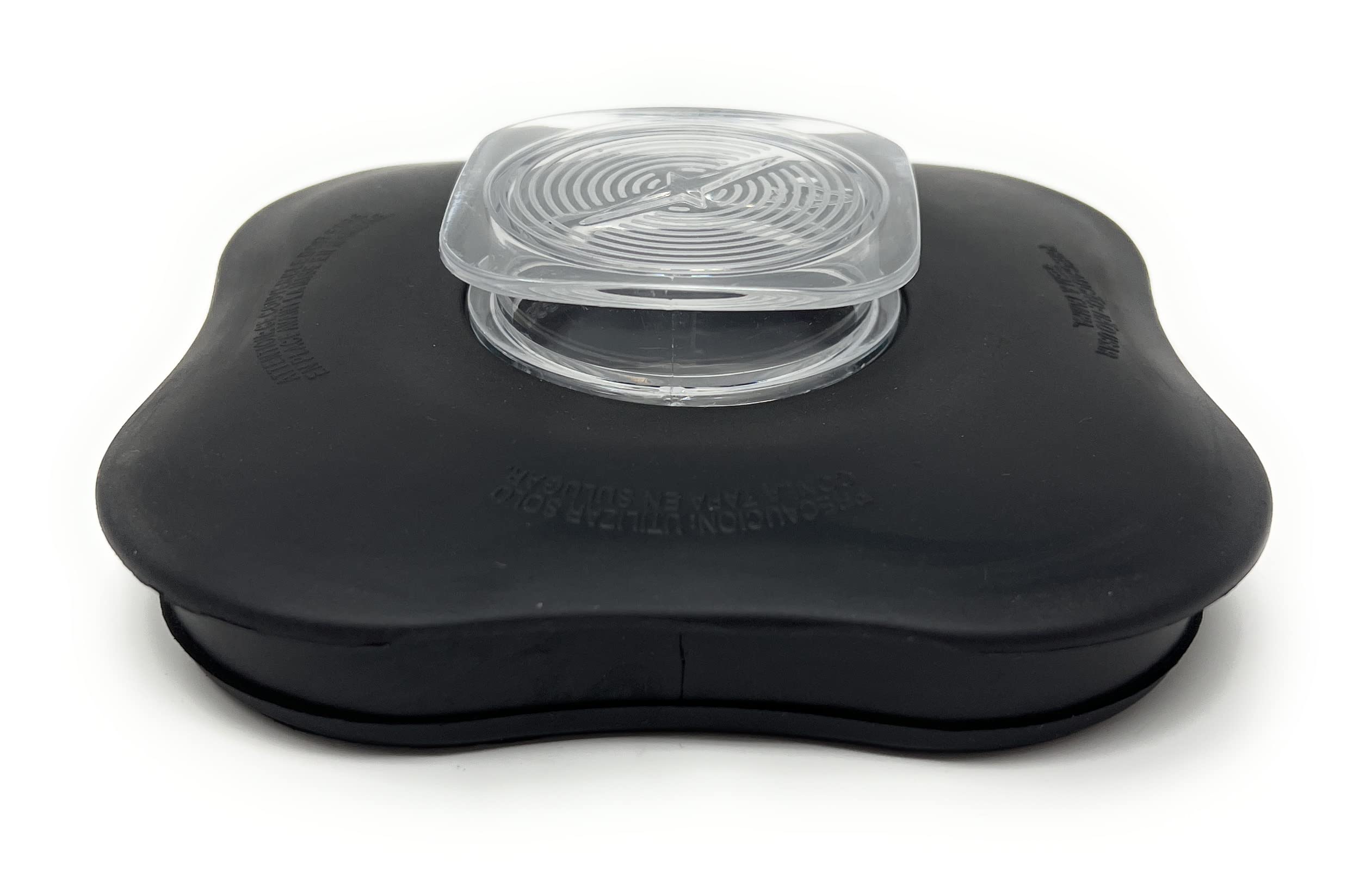 Oster Blender Replacement Lid and Center Cap - Compatible with Clover Leaf Shaped Jars [Model 60-271] - Durable Black Blender Accessories for Smoothies, Shakes and Food Prep