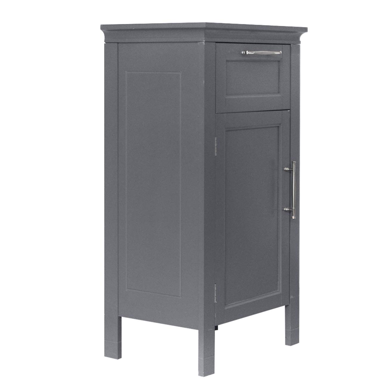 **MITPATY Gray Nightstand with Drawer and Cabinet - Modern Bedside Table for Bedroom Storage - Perfect for Small Spaces, Apartments & Guest Rooms**
