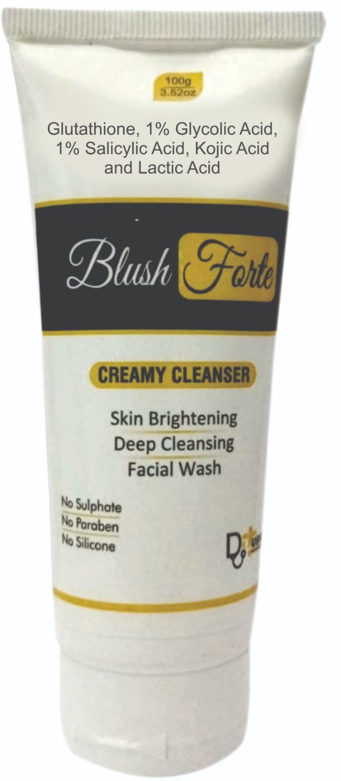 Blush Forte Creamy Cleanser - Deep Cleansing Face Wash for Brightening & Hydrating Skin (100g) | Gentle Daily Facial Cleanser for All Skin Types | Perfect for Morning & Night Skincare Routine