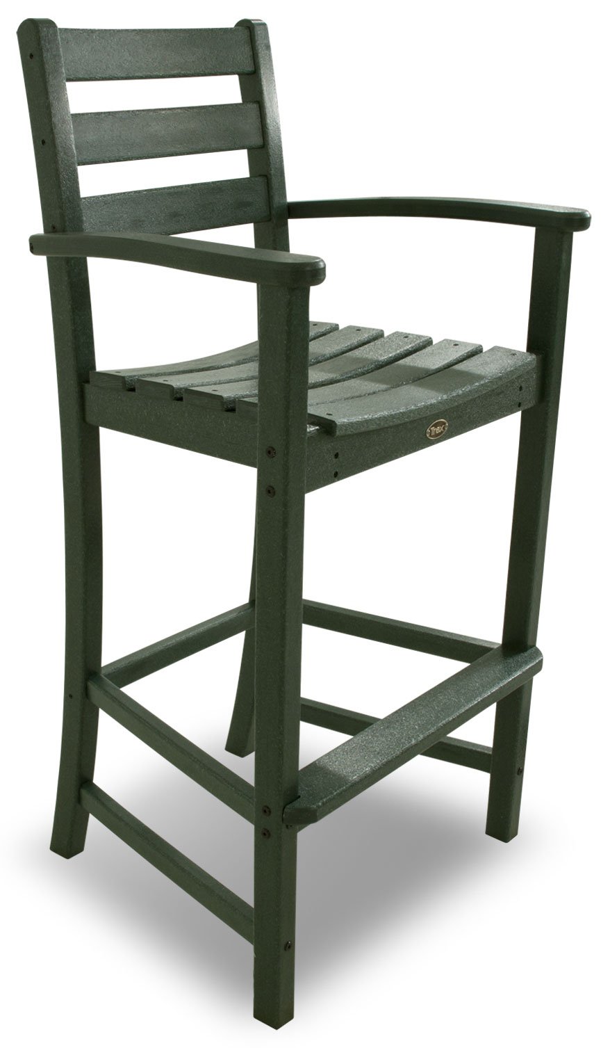 Trex Outdoor Furniture Monterey Bay Bar Rainforest Canopy Arm Chair - Weather-Resistant Patio Dining Chair for Backyard, Poolside & Deck Relaxation