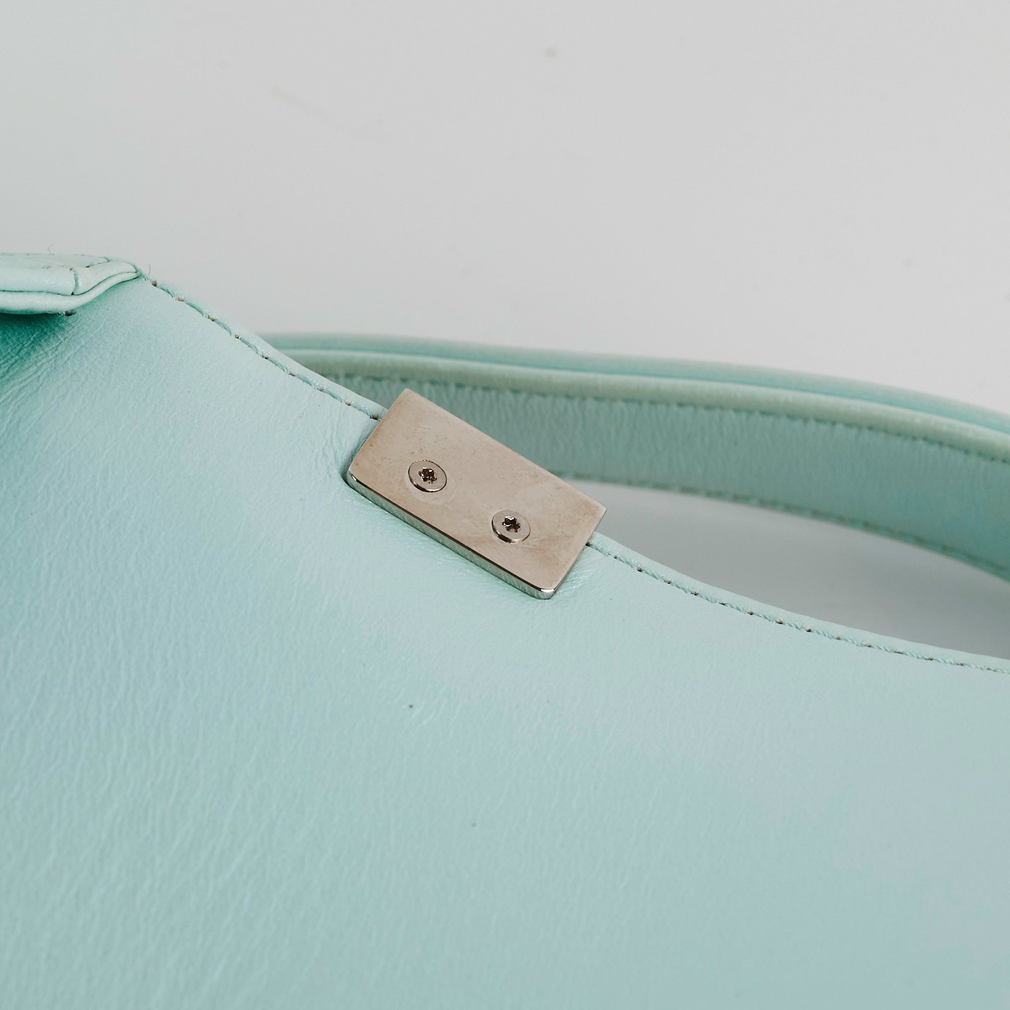 Chanel Medium Boy Bag Iridescent Celeste Blue - Luxury Designer Handbag for Women | Perfect for Evening Parties, Weddings & Special Occasions