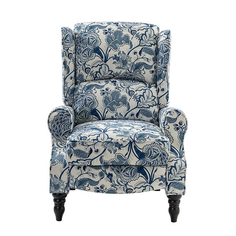 Erdeni Upholstered Manual Wingback Recliner Chair - Comfortable Living Room Armchair with Smooth Reclining Mechanism - Perfect for Home Theater, Reading Nook & Relaxation
