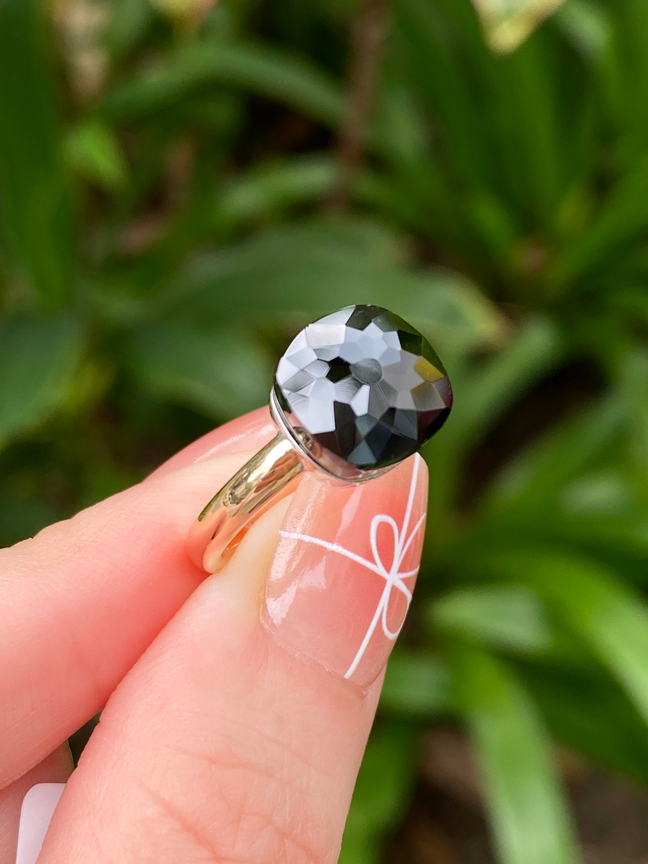 Natural Black Onyx 7.46ct Sterling Silver Ring for Women - Elegant Gemstone Jewelry for Everyday Wear, Gift & Special Occasions