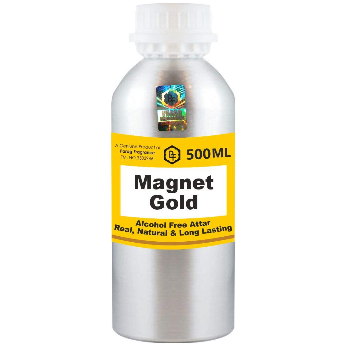 Premium Parag Fragrances Magnet Gold Attar 500ml - Alcohol-Free Long Lasting Perfume Oil for Men & Women | Luxury Itra Scent for Daily Wear & Religious Ceremonies | Wholesale Pack of World's Best Fragrance Oil