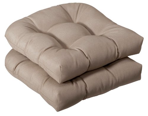 2-Pack Outdoor Patio Furniture Cushions - Waterproof Wicker Chair Seat Cushions in Cosmic Beige | Perfect for Garden, Poolside & Backyard Relaxation
