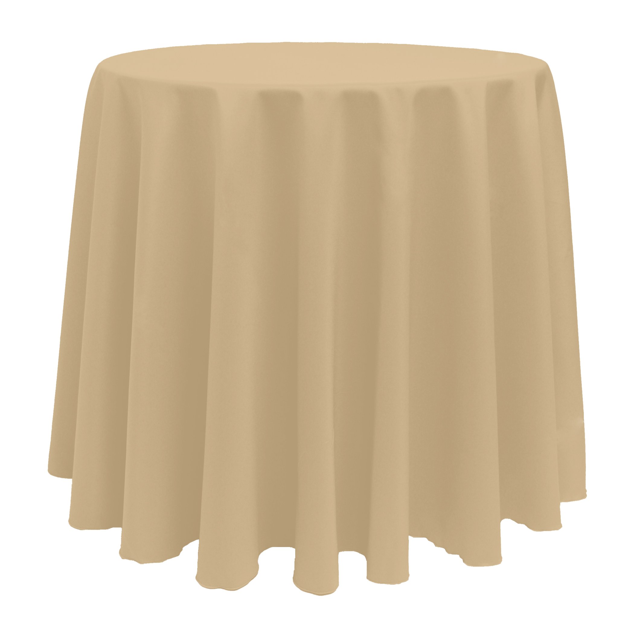 10 Pack 90-Inch Round Polyester Tablecloth - Camel Light Brown Linen-Like Table Cover for Dining, Wedding, Party & Event Decor