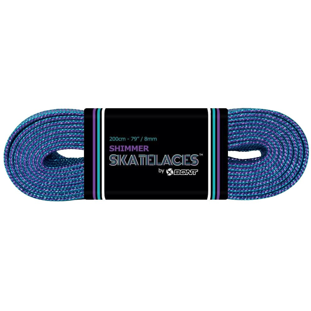 Bont Shimmer Waxed Lace Mermaid Dream 8mm Roller Skates - Perfect for Artistic Skating, Rink Performances & Outdoor Roller Skating Adventures