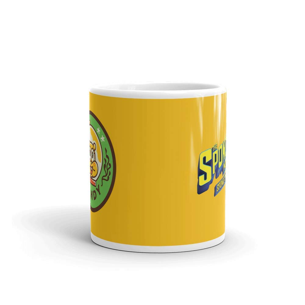 SpongeBob SquarePants Sponge on the Run Sandy Badge White Coffee Mug - Officially Licensed Nickelodeon Merchandise - Perfect for Home, Office & Gift Giving