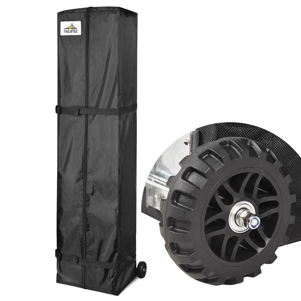 InstaHibit 10x15 Pop Up Canopy Rolling Storage Bag - Waterproof & Durable Carrying Case for Camping, Beach, Tailgating, and Outdoor Events (15x11x64 Inches)