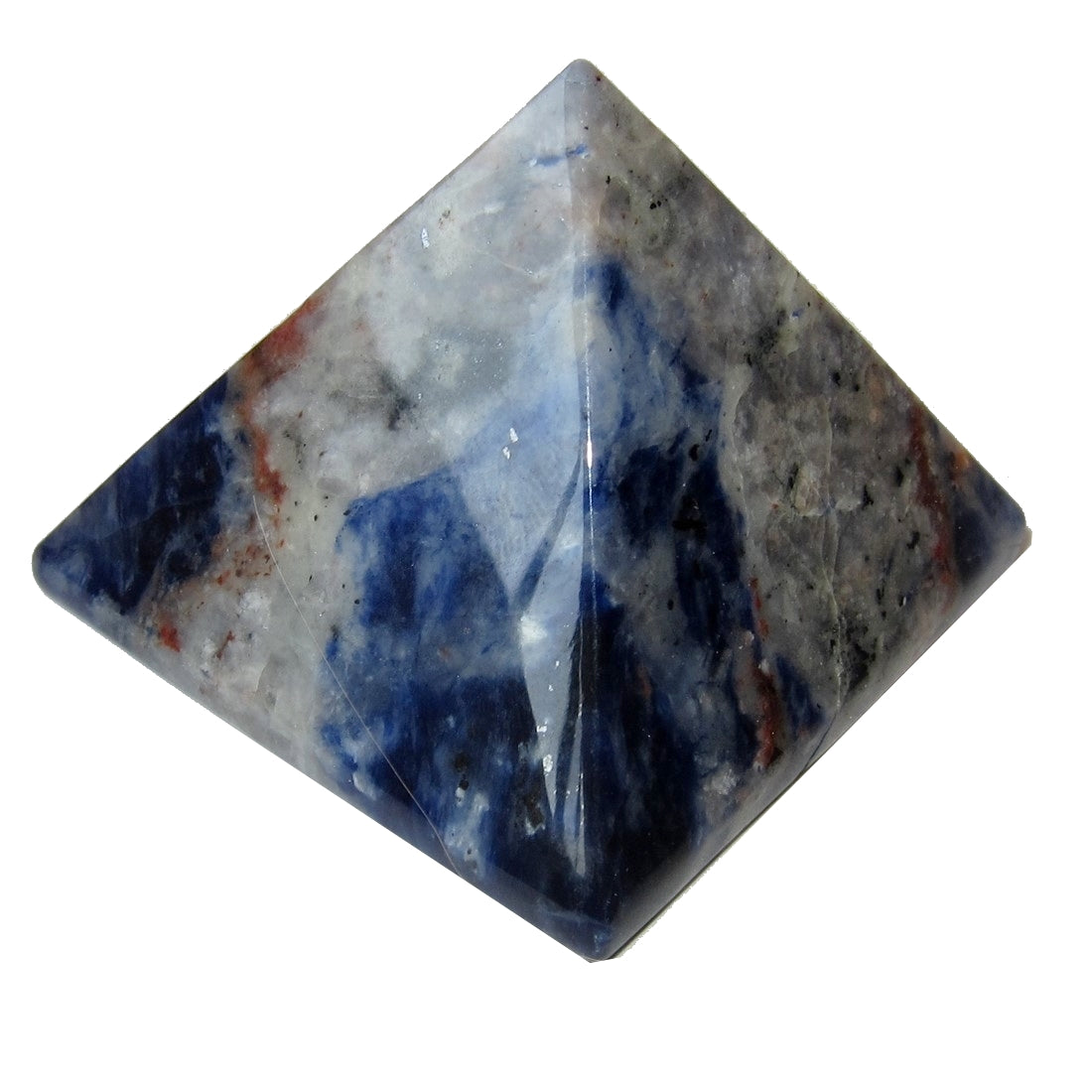 Natural Sodalite Pyramid - Blue Healing Crystal Stone for Meditation, Chakra Balancing & Positive Energy - Perfect for Home Decor, Yoga & Spiritual Gifts