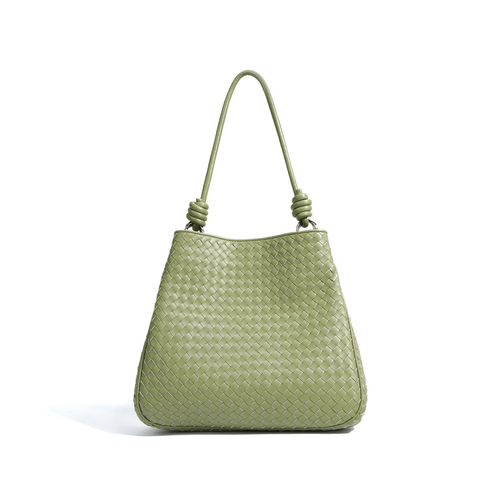 Knotted Strap Woven Tote Bag - Stylish Handmade Beach Bag for Women, Perfect for Shopping, Travel & Summer Outings