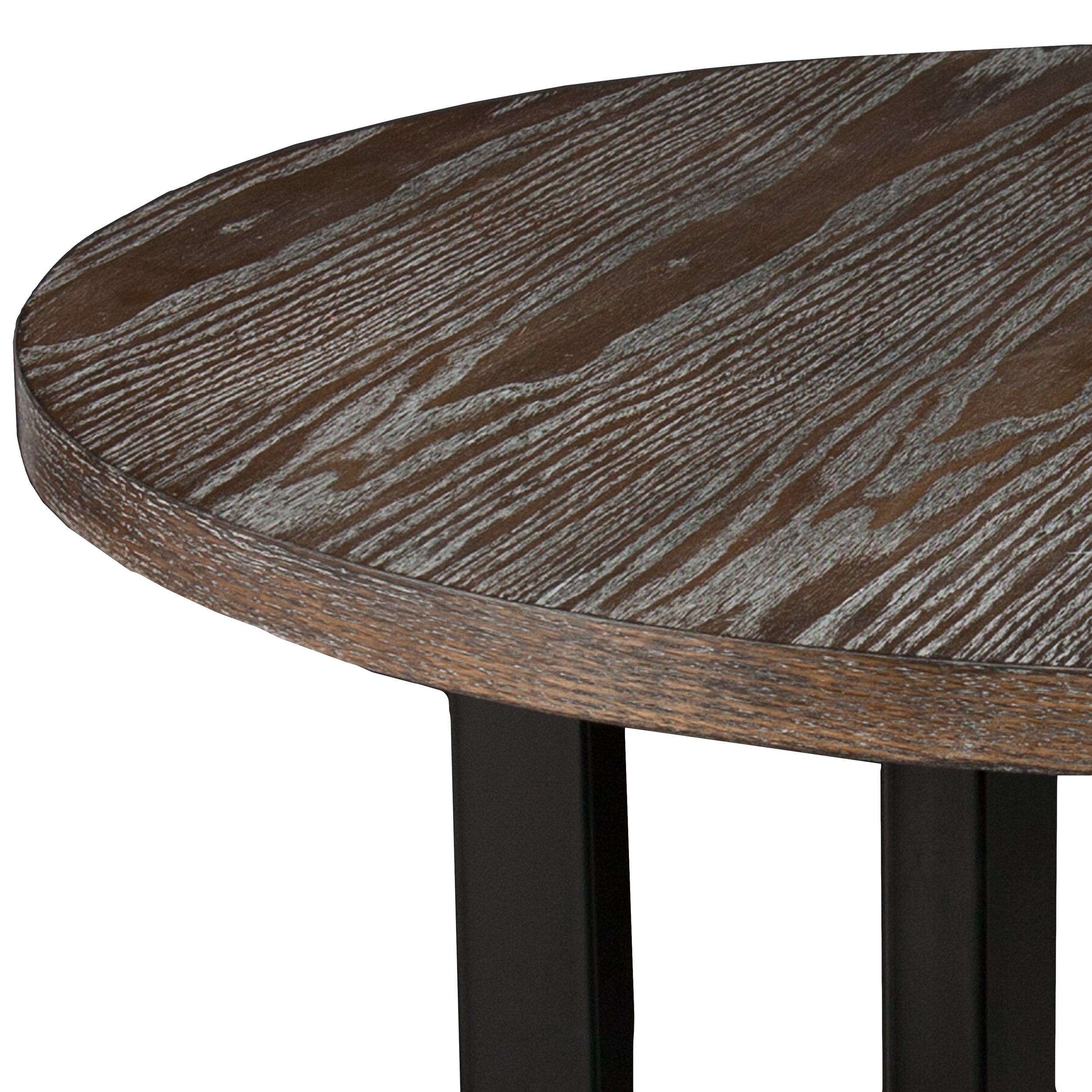SEI Furniture Danby 42 Inch Bar Bistro Table - Black & Burnt Oak Finish - Perfect for Kitchen, Dining Room, Patio or Outdoor Entertaining
