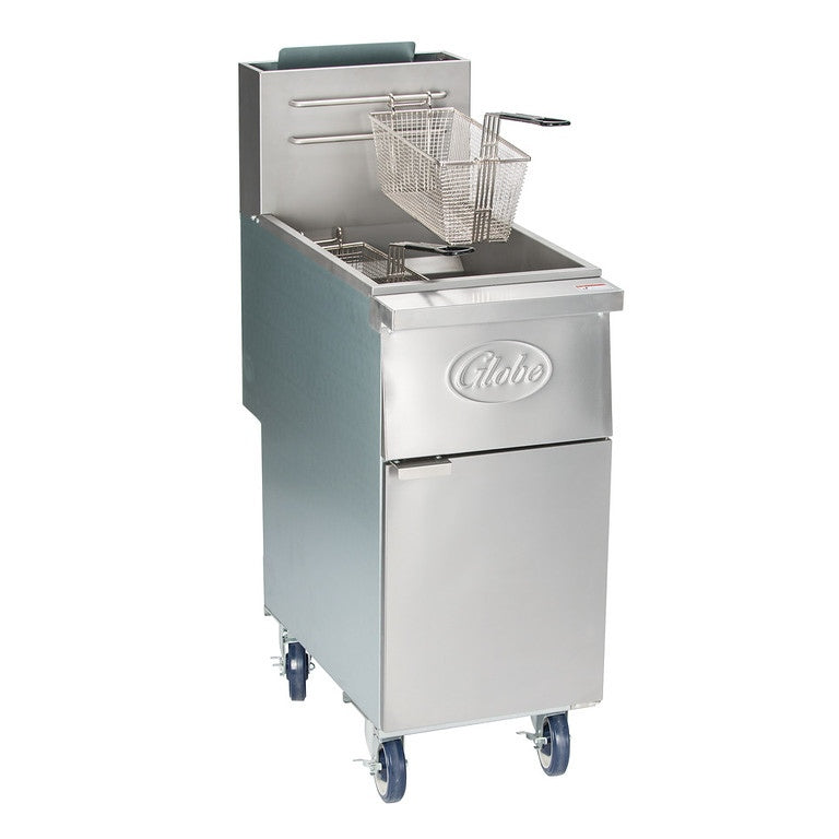 Globe GFF35PG Commercial Propane Floor Fryer - 35 lb Capacity for Restaurants, Food Trucks & Catering | Heavy-Duty Deep Fryer for Chicken, Fish & Fries