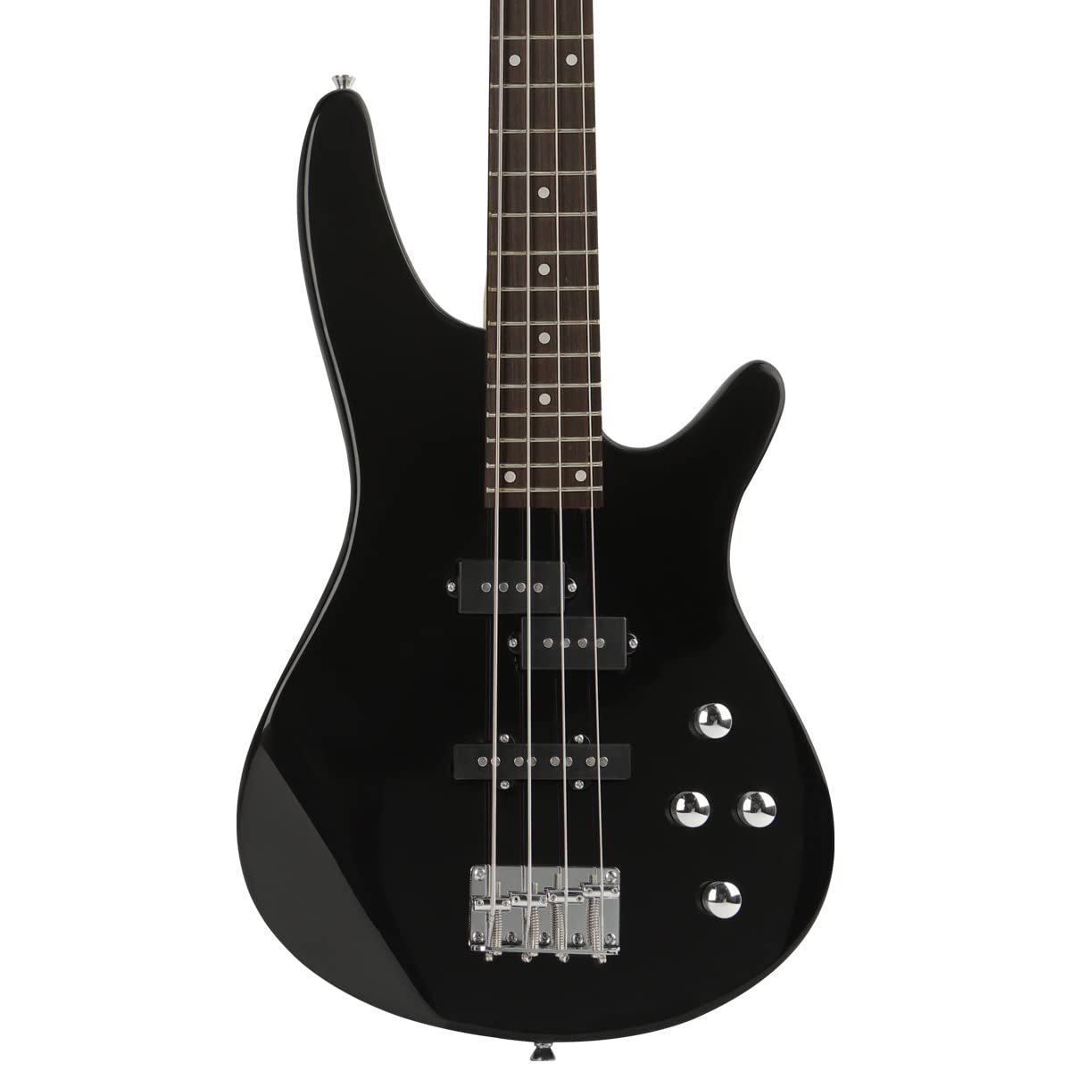 **4-String Electric Bass Guitar Full Size P Bass Beginner Kit with Gig Bag, Strap & Cable - Perfect for Beginners, Practice & Live Performances (Black)**