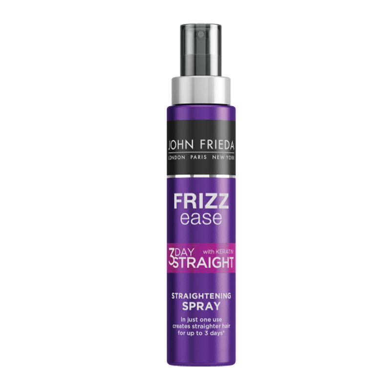John Frieda Frizz Ease 3-Day Straight Flat Iron Spray - Anti-Frizz & Heat Protectant for Smooth, Shiny Hair - Perfect for Styling, Touch-Ups & Long-Lasting Straight Looks