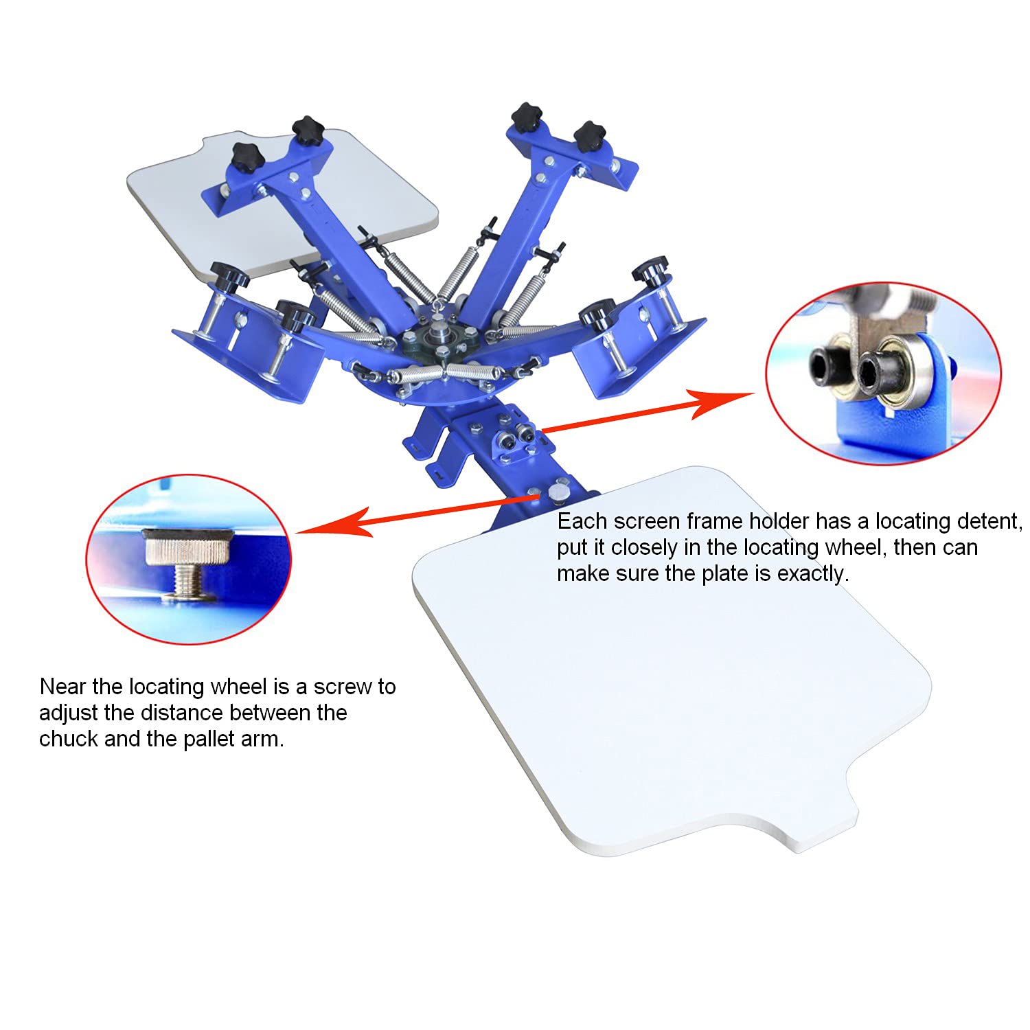 TECHTONGDA 4 Color 2 Station Silk Screen Printing Machine - Professional Screen Printer Equipment for DIY T-Shirt, Poster & Fabric Printing - Perfect for Small Business & Home Use