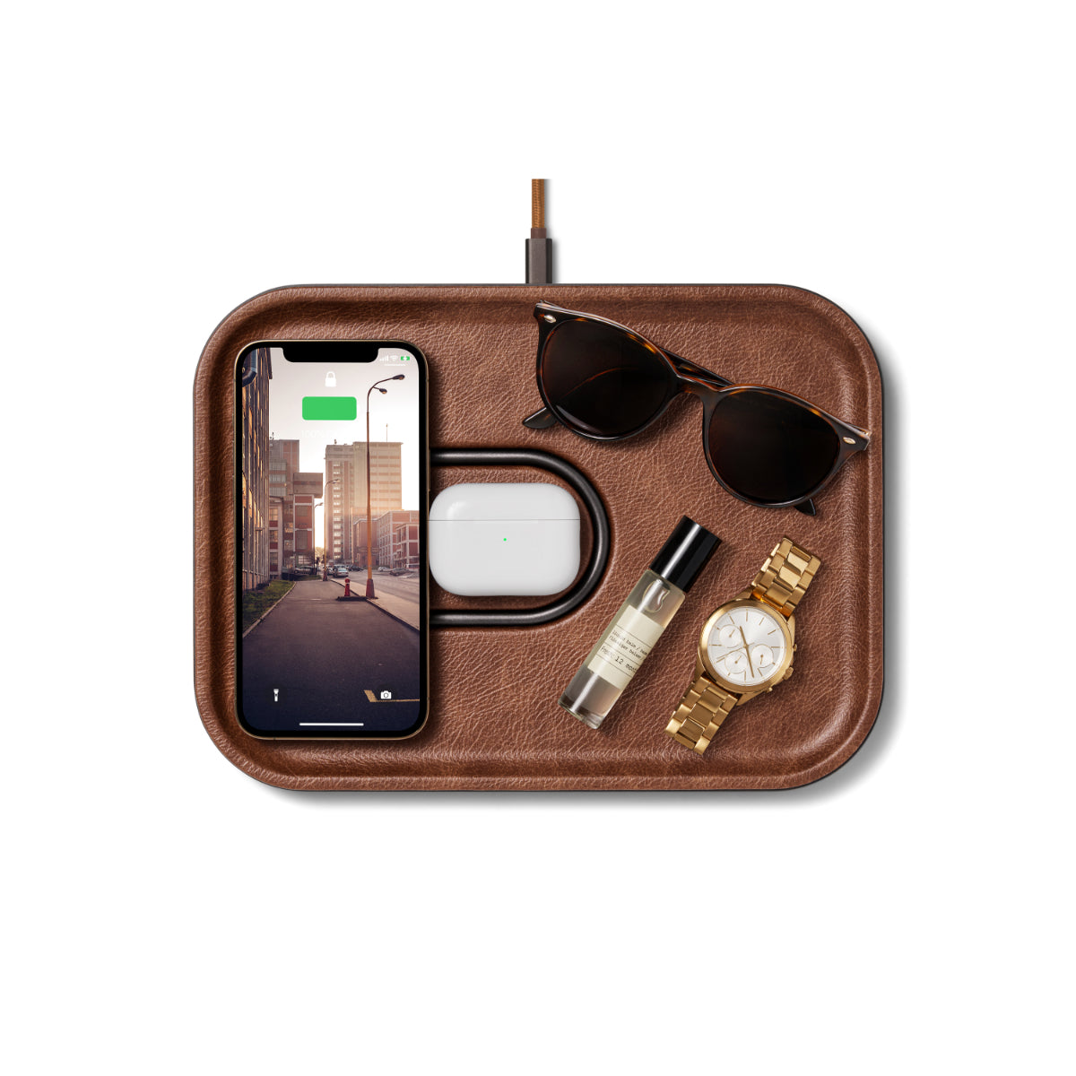 Courant MAG:3 Magnetic Wireless Charger for 2 Devices - Fast Qi Charging Pad for iPhone, Android Phones & AirPods | Home, Office & Travel Use