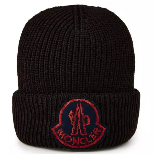 Moncler Logo Beanie for Men & Women - Warm Winter Knit Hat with Iconic Brand Emblem - Perfect for Skiing, Snowboarding & Cold Weather Fashion