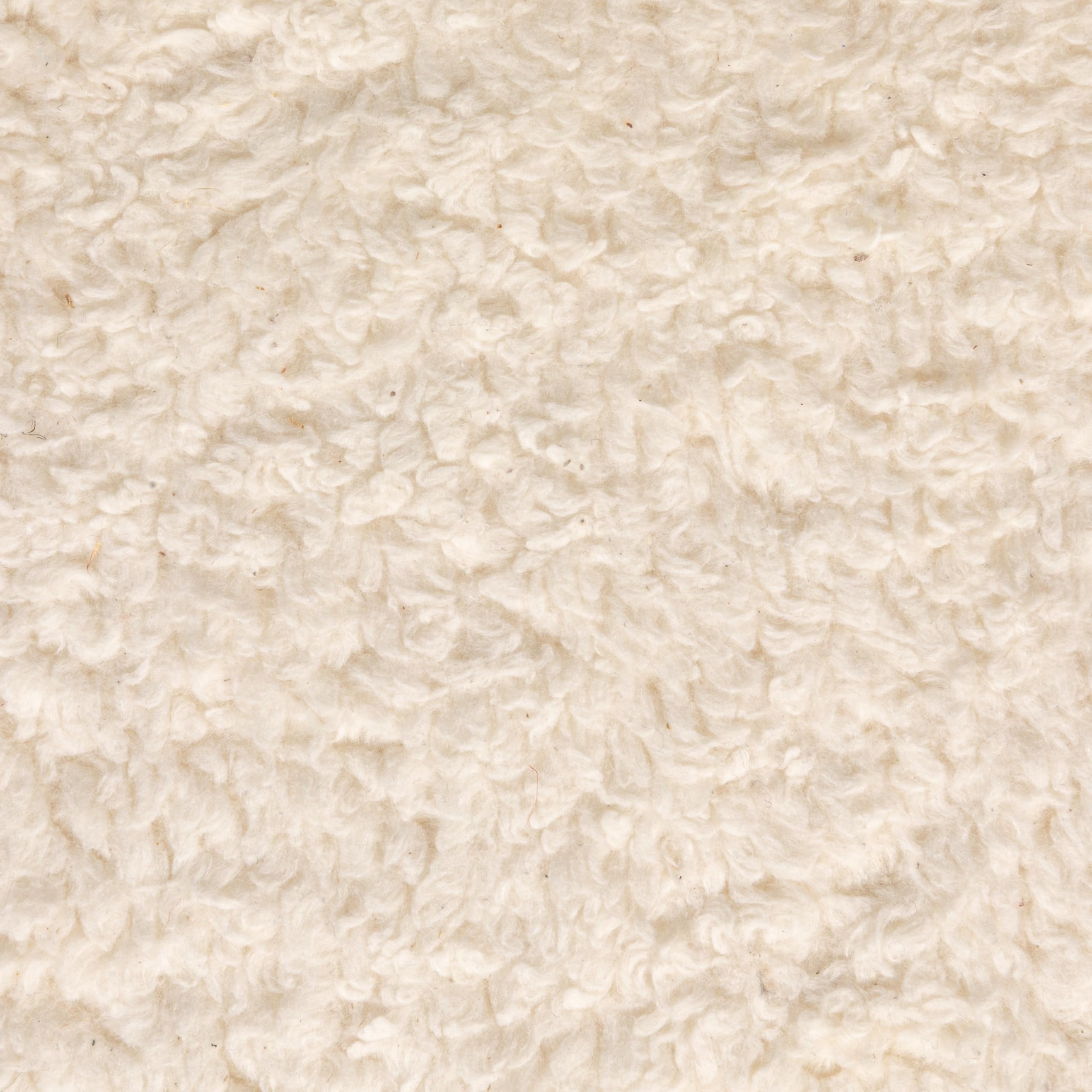 Bloomingville Round Cotton Sherpa Pouf Ottoman with Pine Wood Feet - Cream - Perfect for Living Room, Bedroom, or Nursery Seating & Footrest