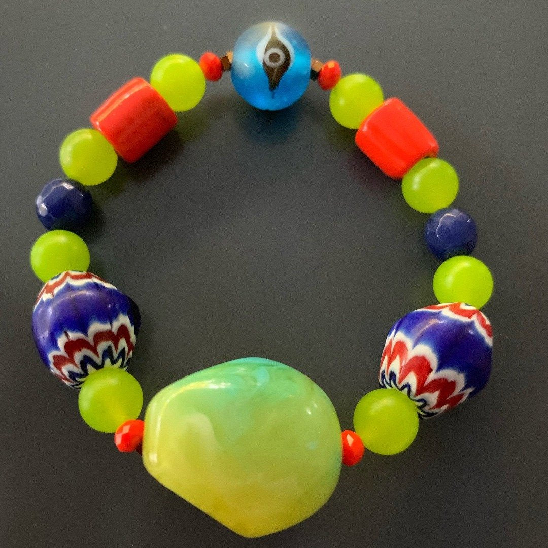 Color Of Life Summer Bracelet for Women - Trendy Beaded Boho Wrist Jewelry for Beach, Vacation & Festival Outfits