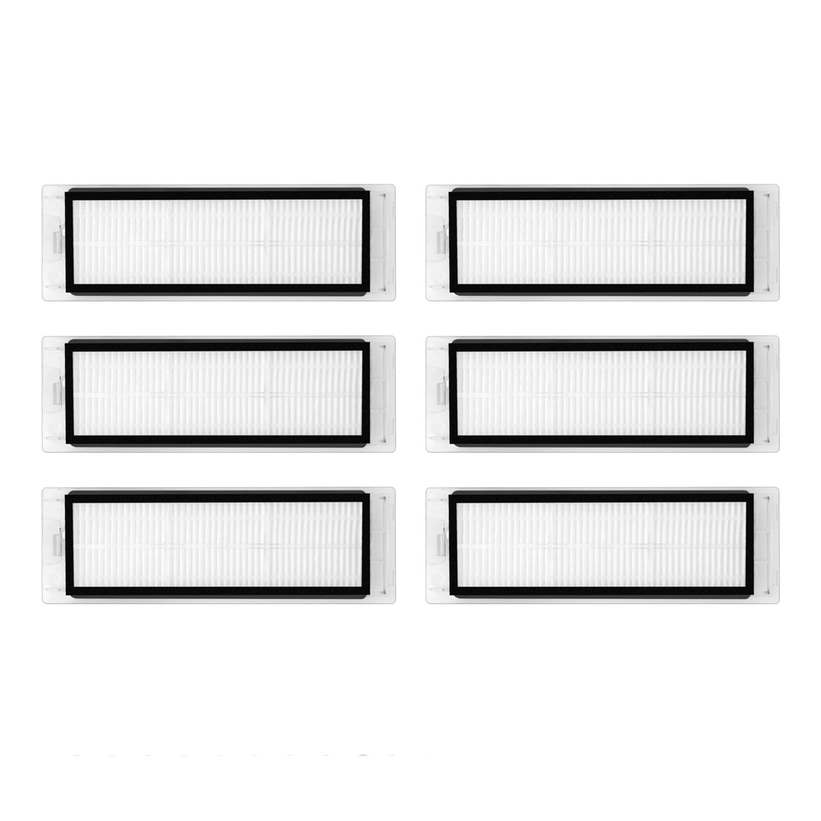 6-Pack Washable Vacuum Filters Compatible with Roborock Q5 & Q5+ Robot Vacuum Cleaner - Replacement Parts & Accessories for Pet Hair, Dust & Allergens - Home Cleaning Essentials