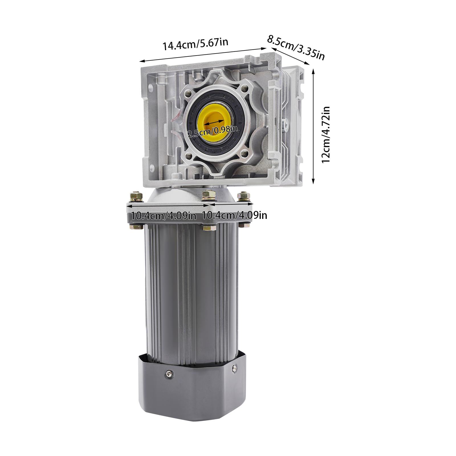 Compact Worm Geared Motor w/Speed Controller for CNC & Milling Machines - Powerful Electric Motor for Mechanical Equipment