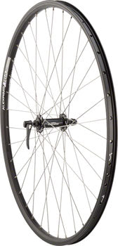 Premium Deore/DH19 Front Wheel - 700C QR x 100mm Rim Brake Black Clincher 36H - High Performance Bicycle Wheel for Road & Commuter Bikes | Perfect for Daily Cycling, Fitness Training & Urban Commuting