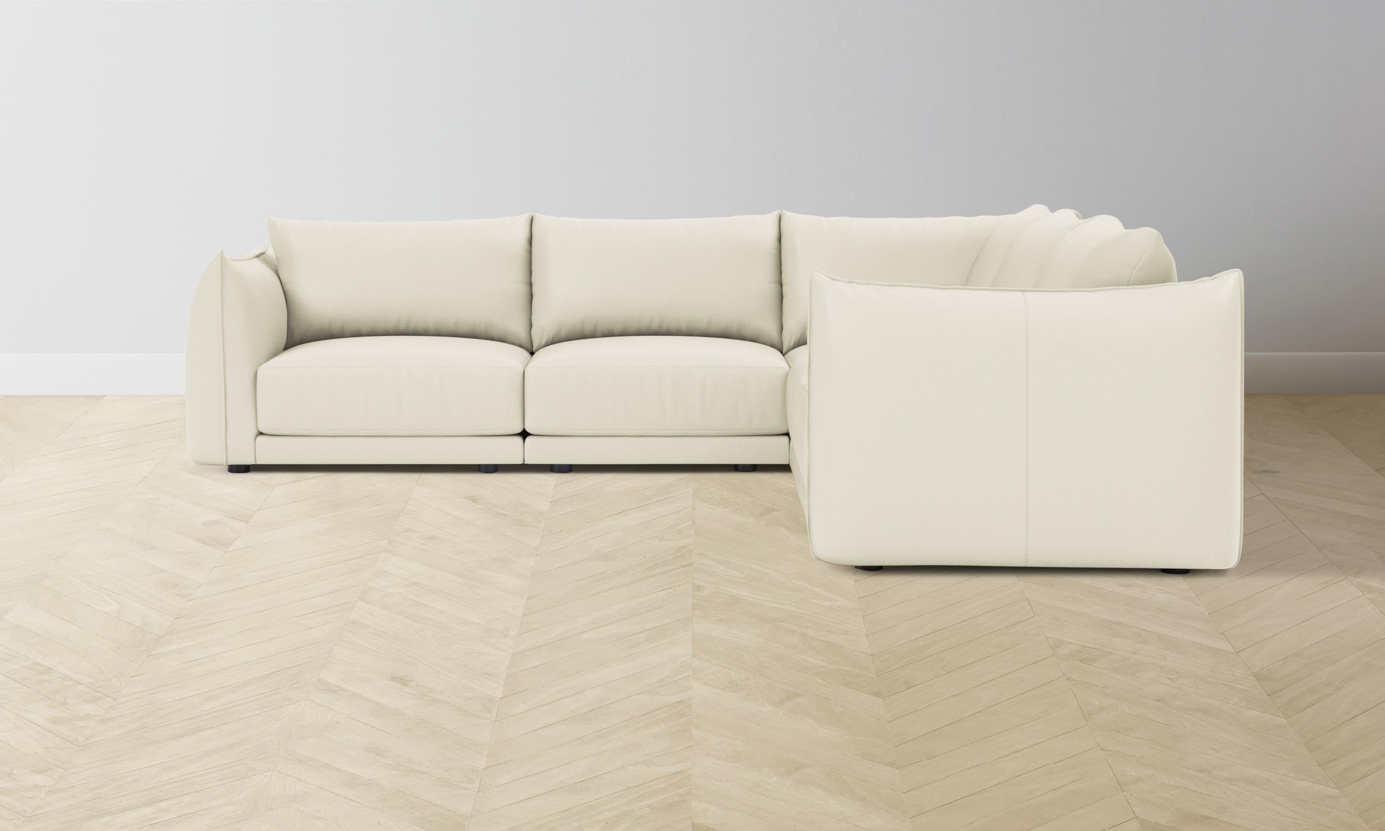 Premium Pebbled Leather Modular Sectional Sofa - The Jones Collection - Perfect for Living Room, Lounge & Home Theater Comfort