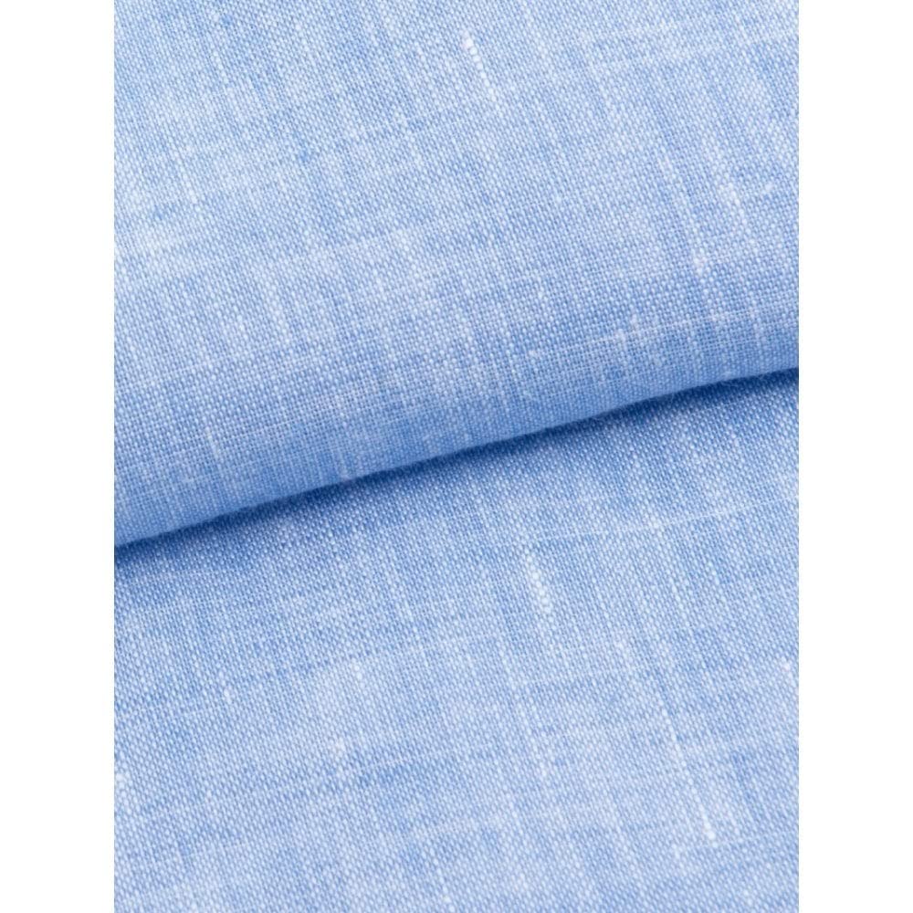 Premium Monaco Linen Shirt for Men - Breathable Blue Button Down Shirt - Casual & Business Wear for Office, Travel & Summer Outfits