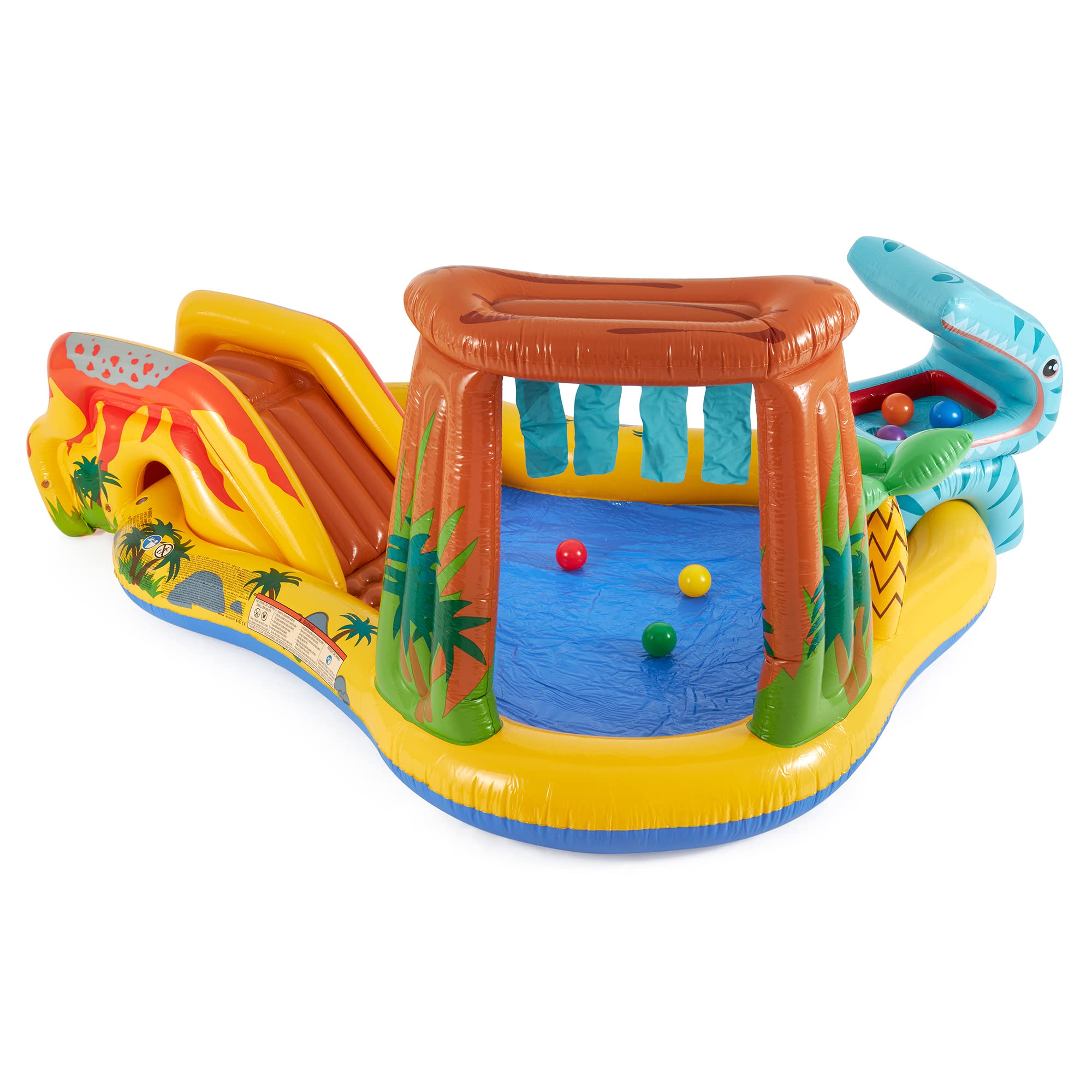 **Intex 8ft x 6.25ft x 43in Dinosaur Inflatable Play Pool for Kids - Rainbow Color Outdoor Water Fun for Backyard, Summer Parties & Family Gatherings**