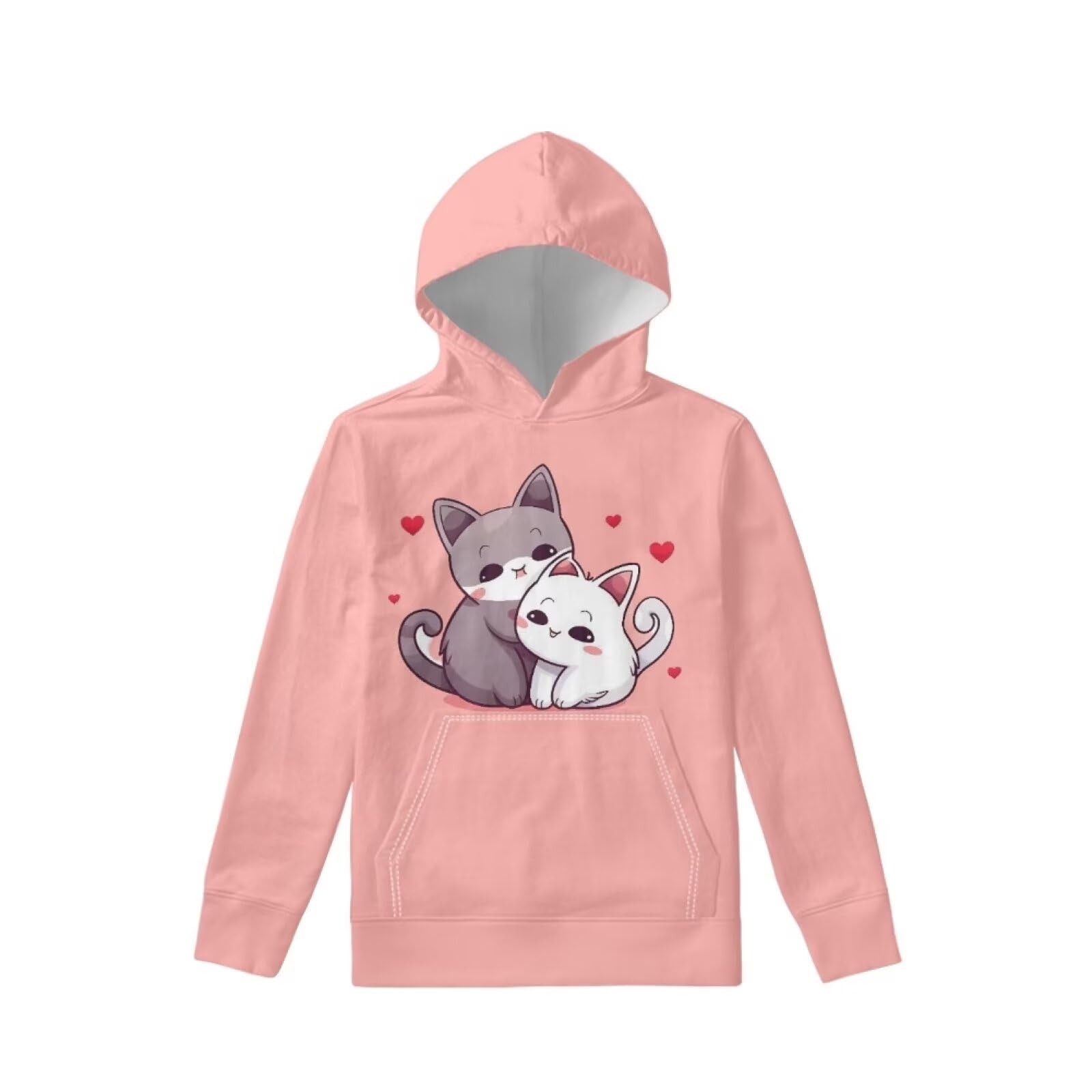 Ystardream Teen Girls Hooded Sweatshirt with Drawstrings - Long Sleeve Pullover Hoodie for Kids | Perfect for School, Casual Wear & Outdoor Activities
