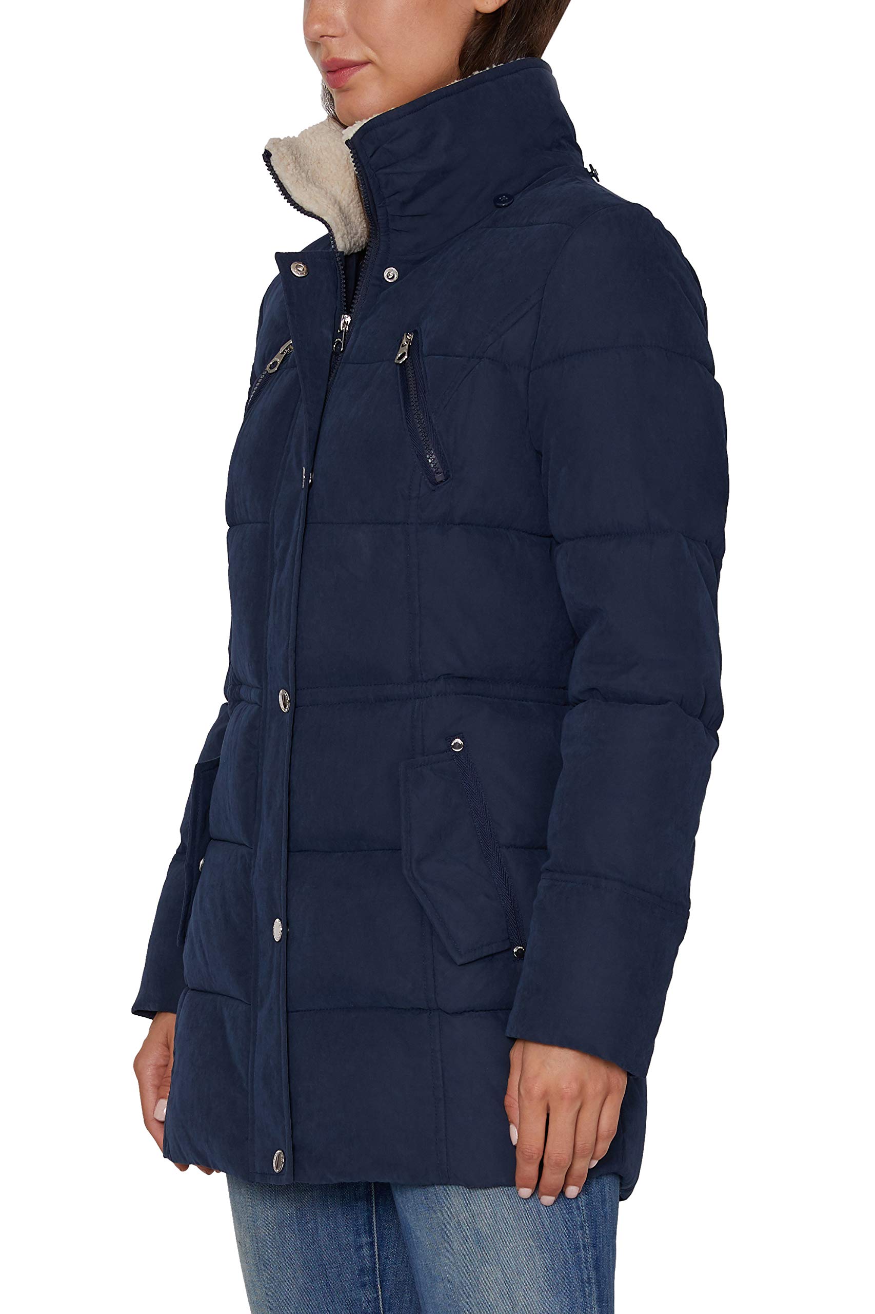 Nautica Women's Heavyweight Microfiber Down Parka Coat - Warm Winter Jacket for Outdoor Activities & Cold Weather
