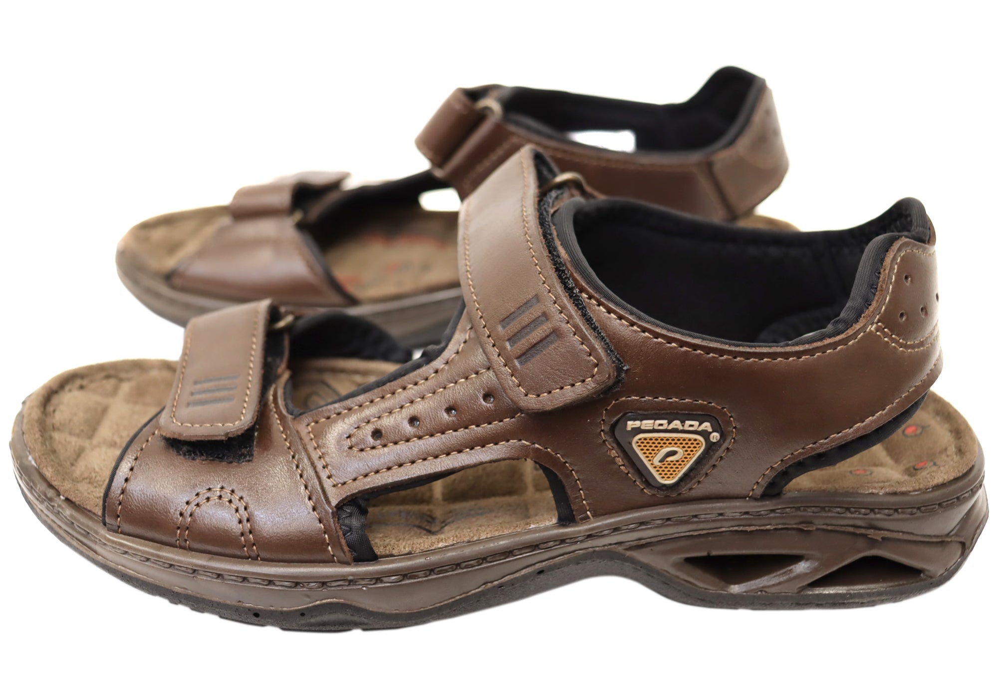 Premium Dusty Brown Men's Leather Adjustable Sandals - Handcrafted in Brazil - Perfect for Beach, Vacation & Summer Outdoor Activities