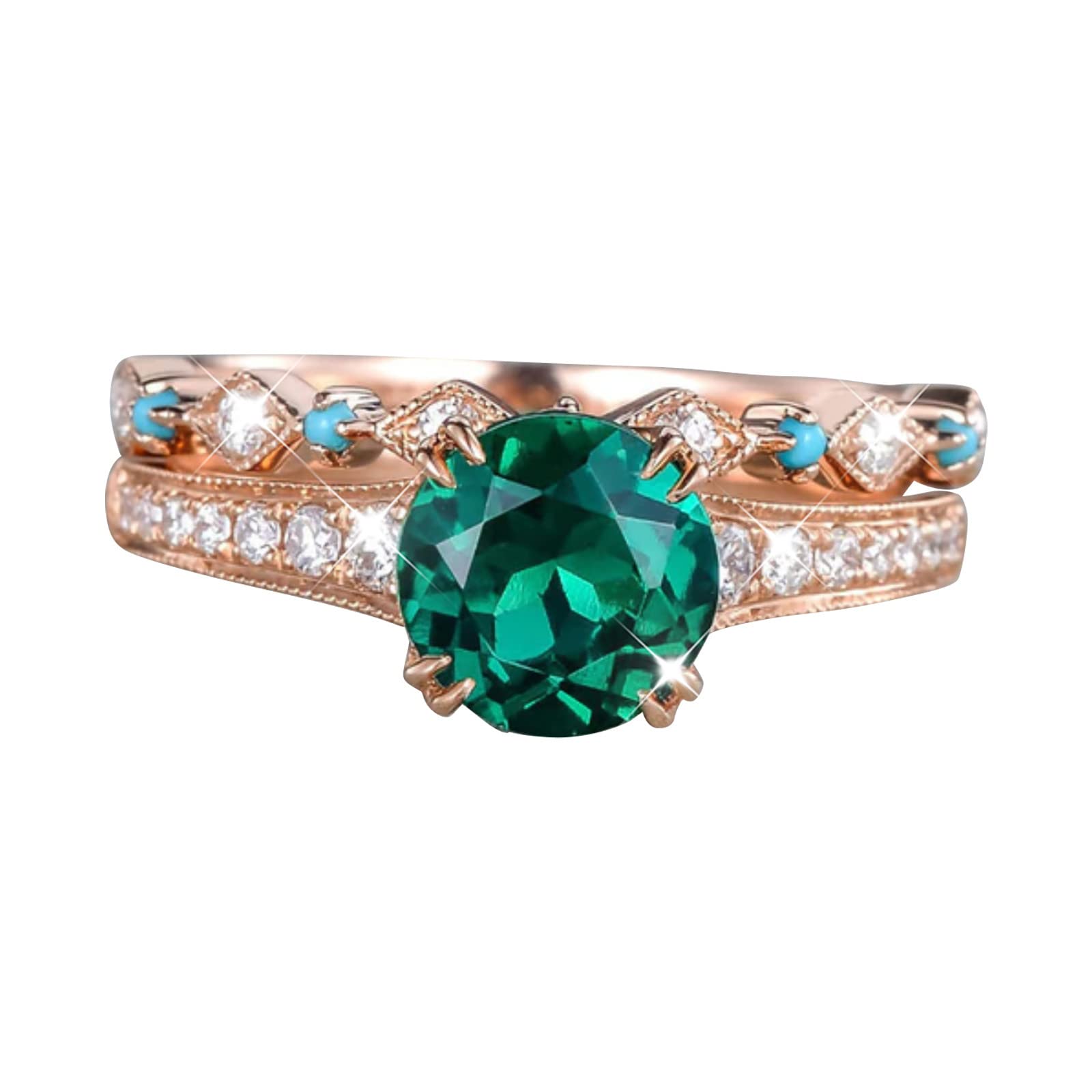 Rose Gold Plated Vintage Wedding Band for Women - Elegant Engagement Ring for Brides, Anniversaries & Special Occasions