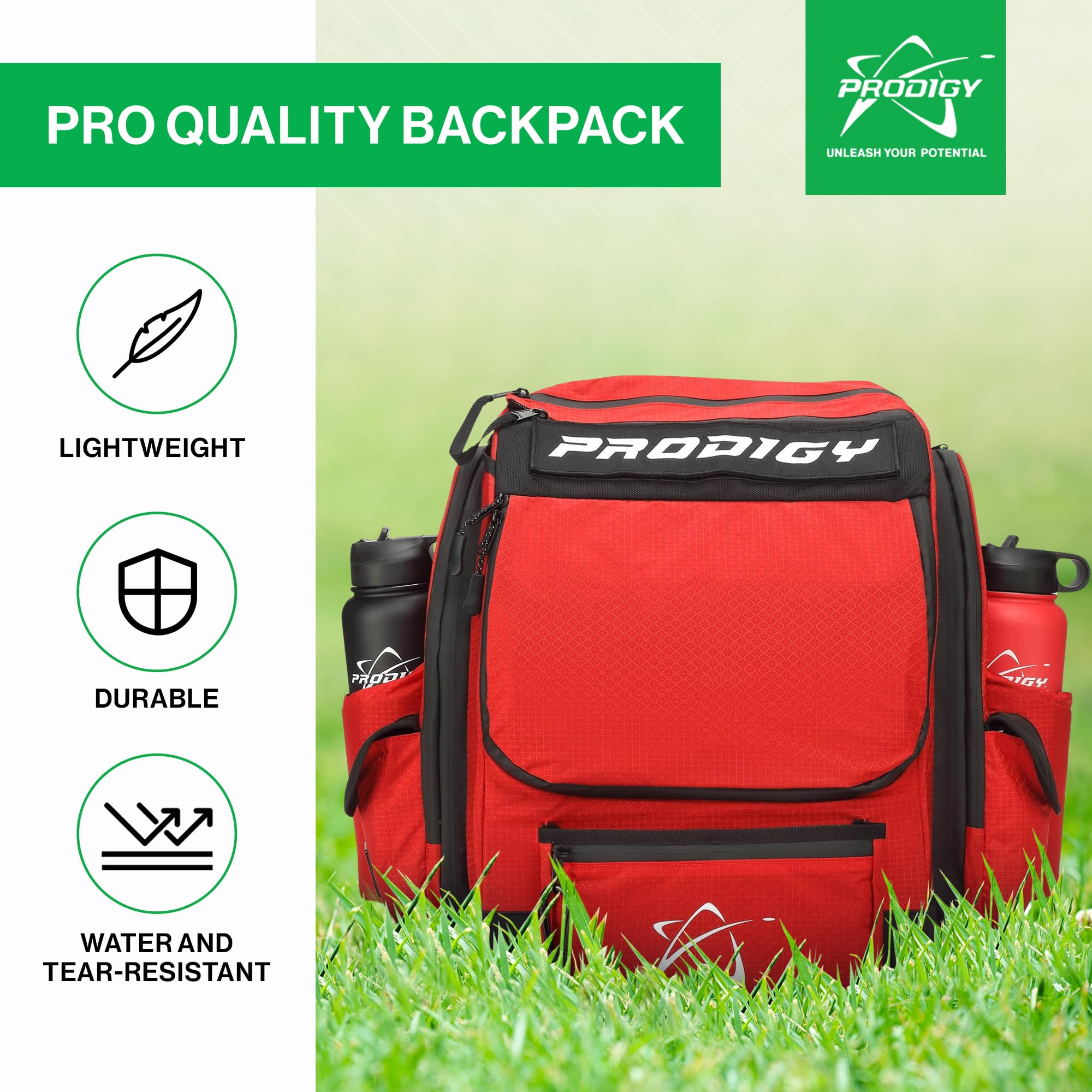 Prodigy Disc BP-1 V3 Backpack Disc Golf Bag - Lightweight & Durable Storage for Discs, Accessories | Perfect for Tournaments, Practice & Outdoor Sports