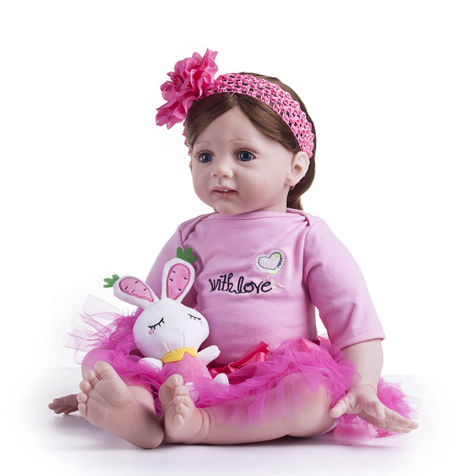 LBYLYH 60Cm Realistic Reborn Baby Doll - Handmade Vinyl & Silicone Princess Girl Doll for Collectors, Perfect Birthday & Christmas Gift for Kids | Nursery Decor, Photography Prop, Emotional Comfort Companion