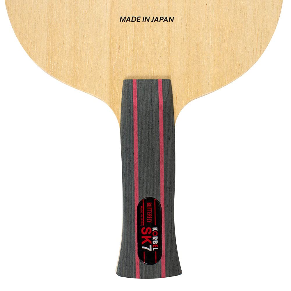 Butterfly Korbel SK7 Table Tennis Blade - 7-Ply All-Wood Professional Ping Pong Racket for Competitive Play - AN/FL/ST Shakehand Handles - Japanese Craftsmanship - Perfect for Tournament Training & Club Matches
