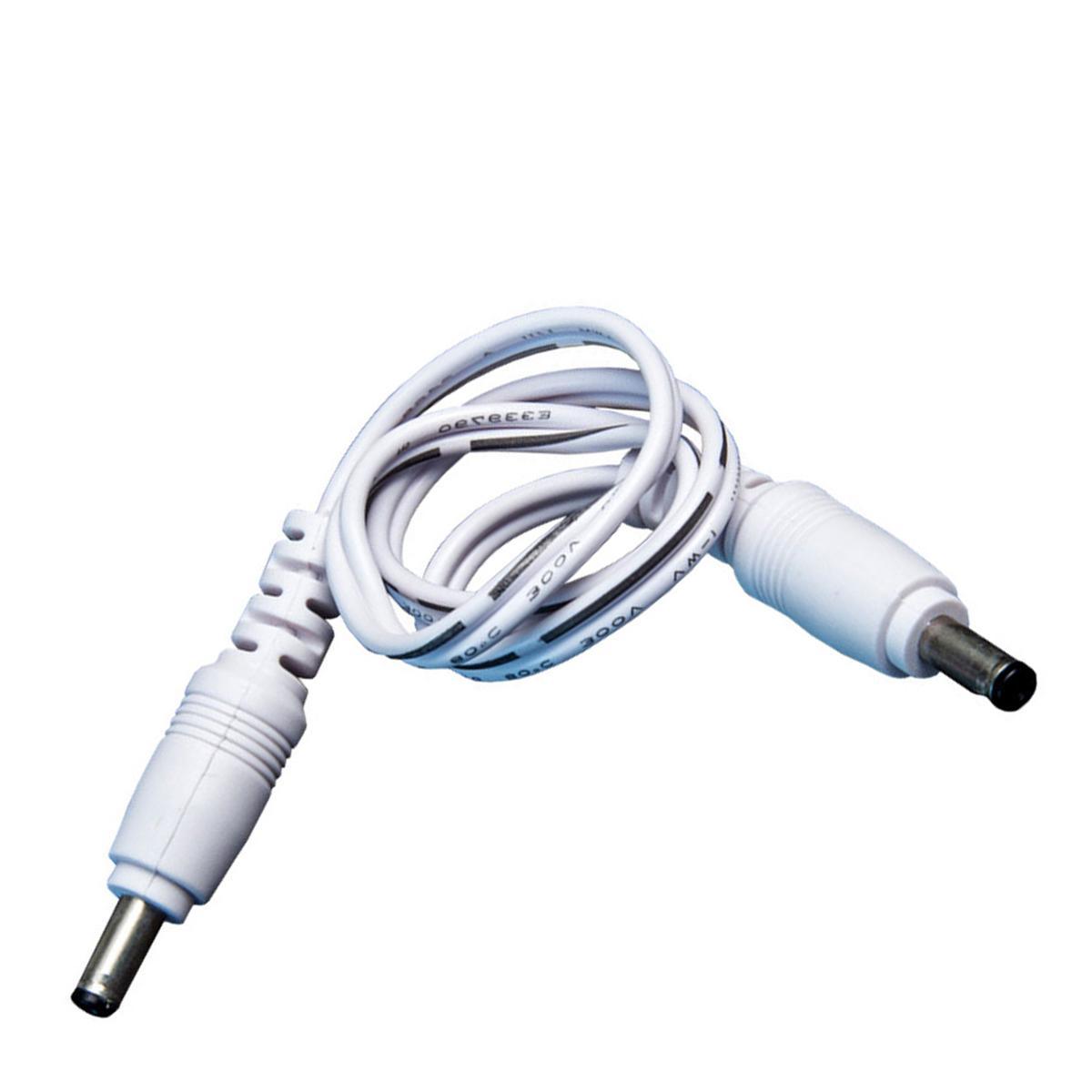 12 Inch Male to Male Cable Connector for GM Under Cabinet Lighting - White | Durable Electrical Connector for Kitchen, Closet & Shelf LED Light Installation