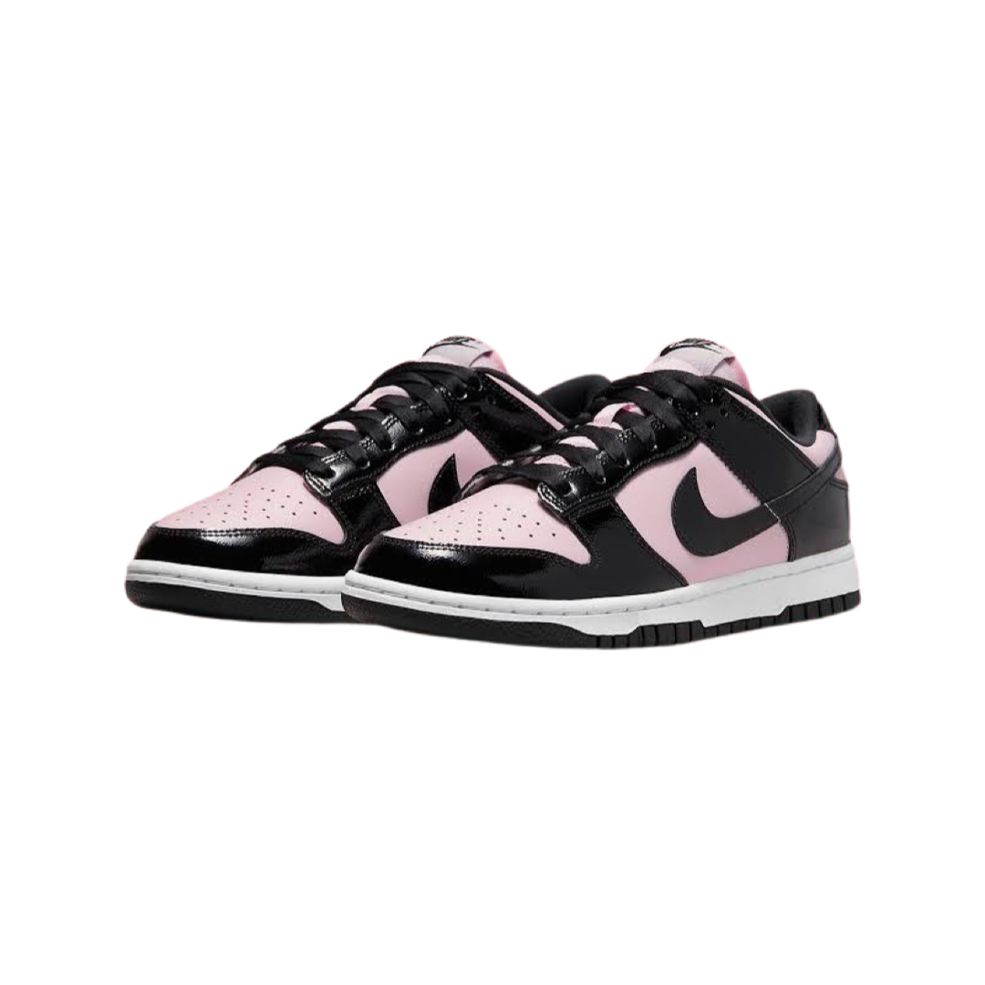 Nike Women's Dunk Low Sneakers - Pink Foam, Black & White Retro Basketball Shoes for Women | Casual Streetwear & Gym Workout Fashion
