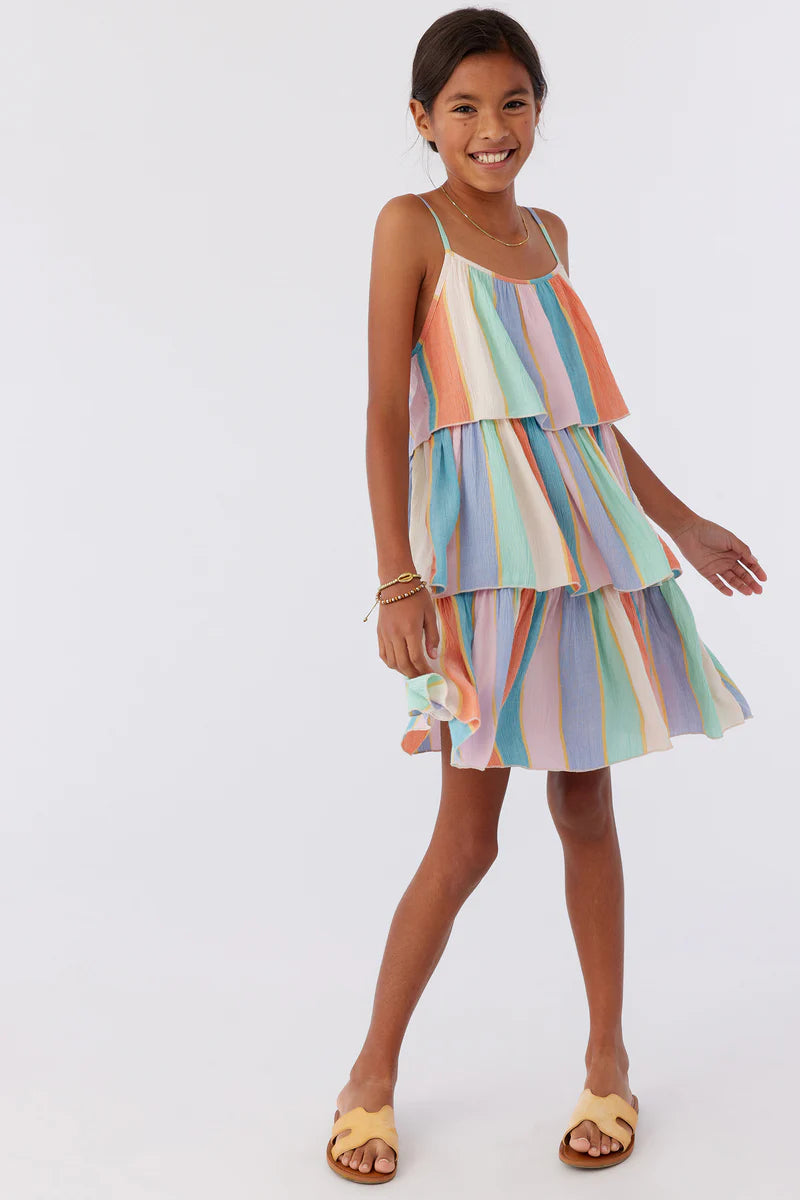 O'Neill Kids Effie Girls Dress - Size 8/9 - Cute Floral Summer Dress for Girls | Perfect for Beach, Birthday Parties & Outdoor Play