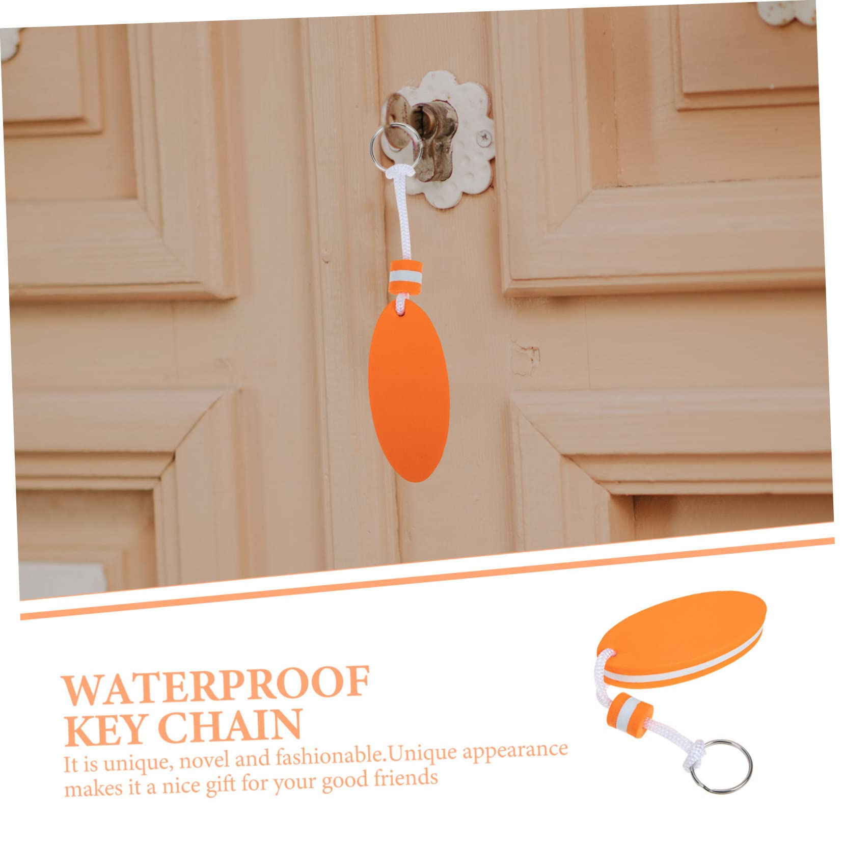 12 Pack Floating Keychains for Boat Keys - Waterproof Surfboard Keyring with EVA Foam Holder - Perfect for Boating, Surfing, Swimming & Water Sports Accessories