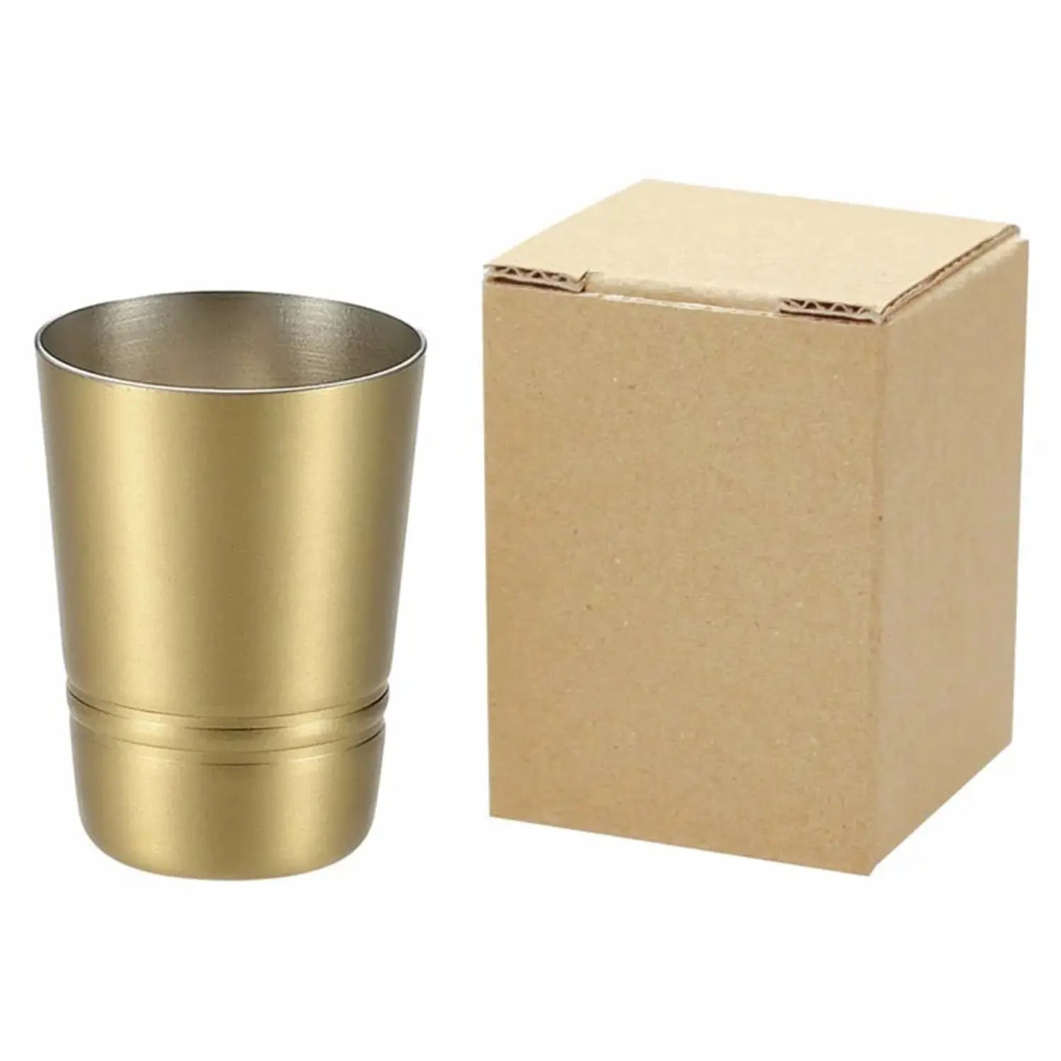 Asahi Brass Shot Glass 60ml - Premium Japanese Style Drinking Cup for Whiskey, Tequila, and Cocktails - Perfect for Home Bars, Parties, and Gifts