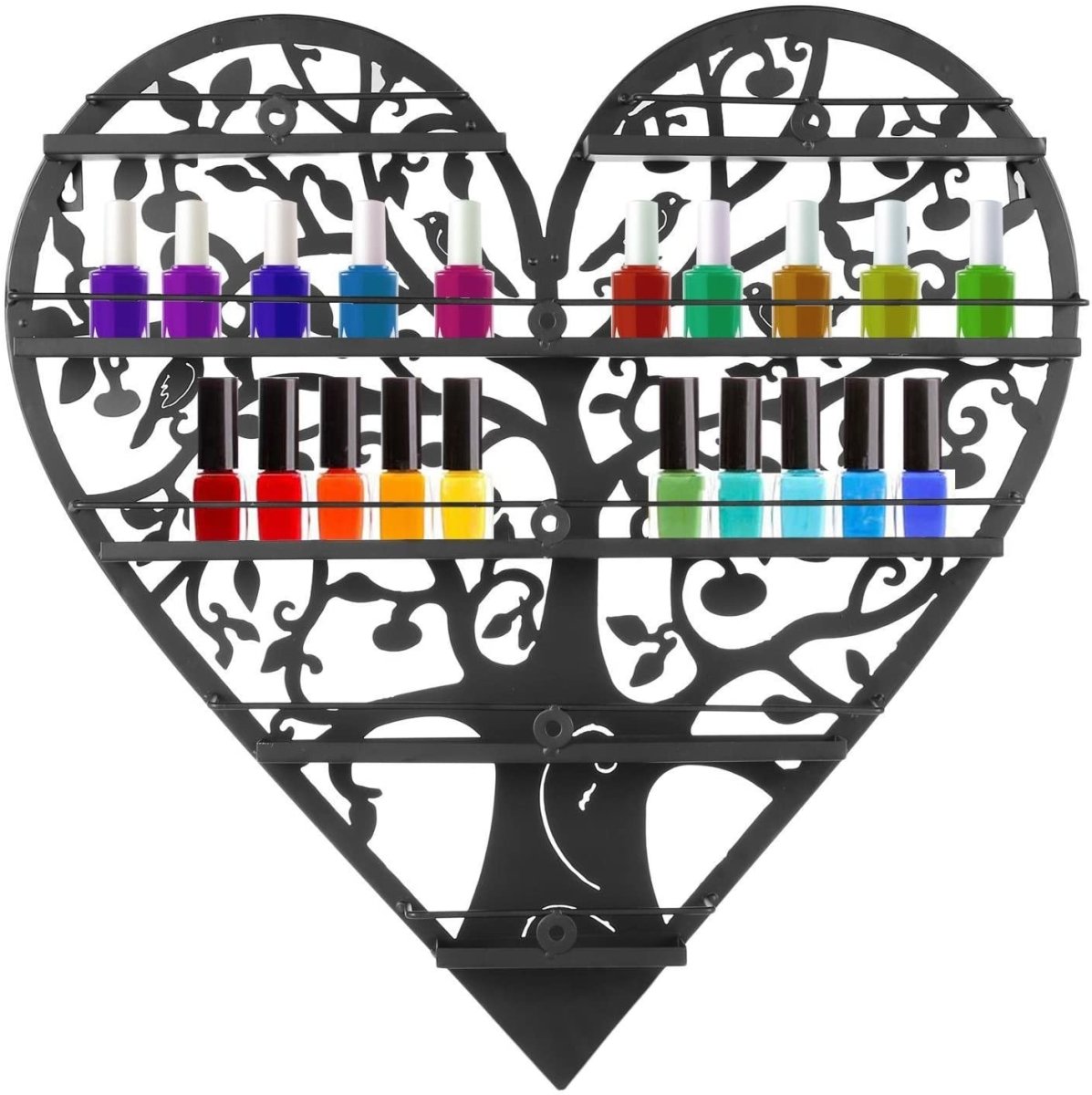 Heart-Shaped Nail Polish Display Rack - 2 Sizes (Small & Large) for Salon Organization & Home Nail Art Storage - Perfect for Nail Technicians & DIY Manicure Enthusiasts