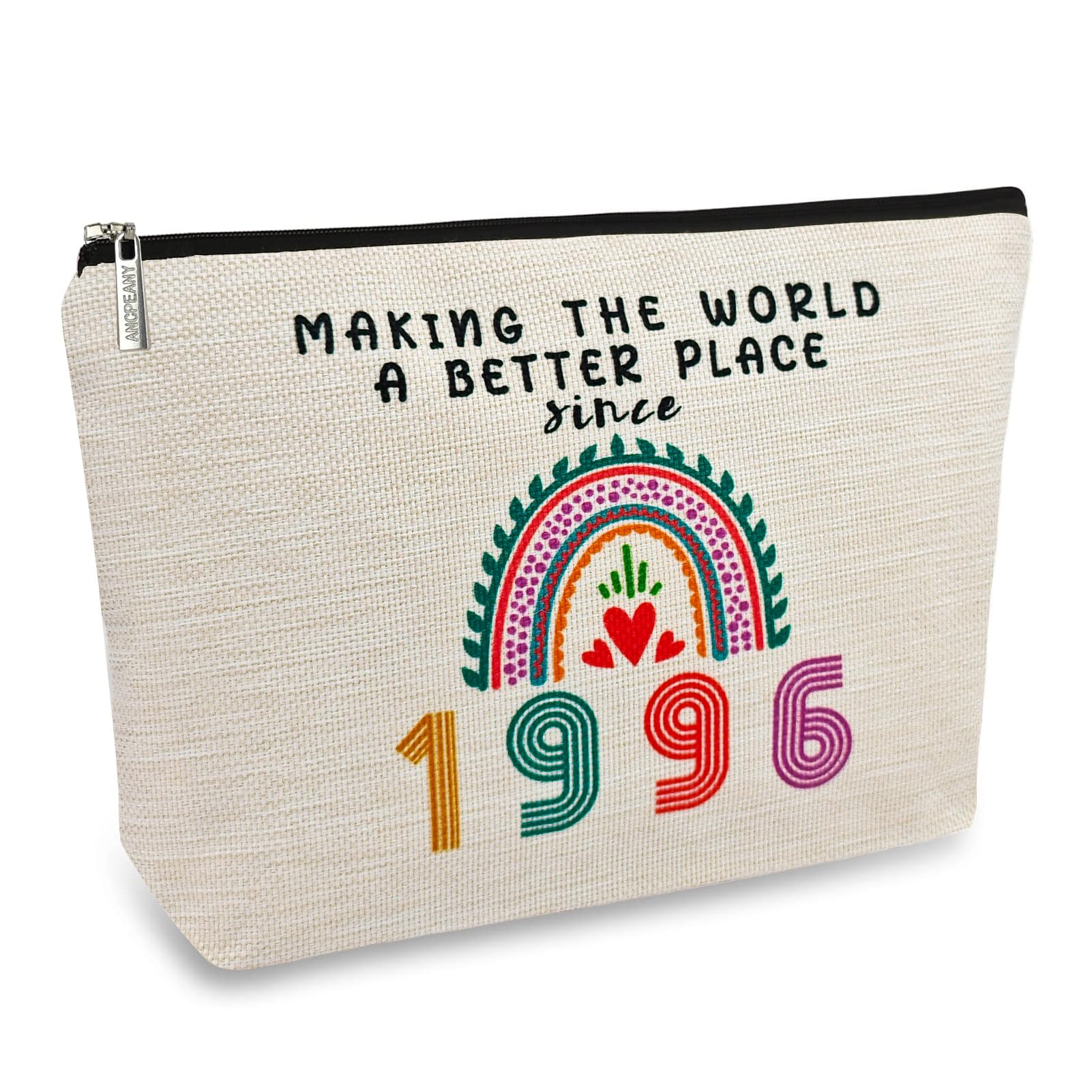 29th Birthday Gifts for Women - Cute Makeup Bags & Cosmetic Travel Organizer | Perfect for Wife, Sister, Best Friend | 1996 Anniversary Gift Ideas | Great for Mothers Day, Christmas & Travel | Trendy 29 Year Old Birthday Decorations