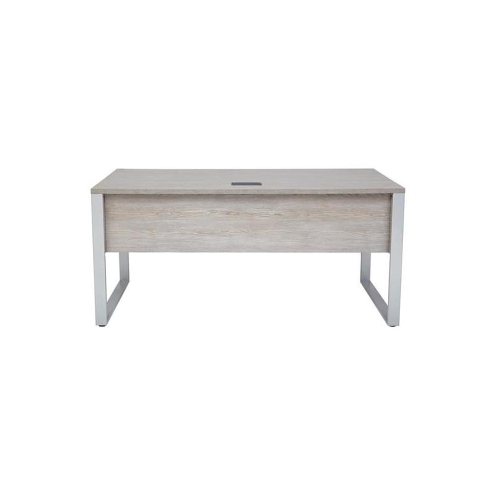 Modern Rectangular Desk 71x32 Inches - Contemporary Gray Home Office Furniture for Small Spaces | Work from Home & Study Desk