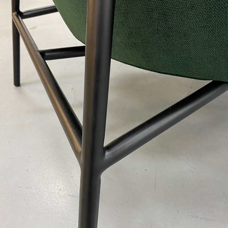 AVENIR Modern Lounge Chair - Grey & Green Upholstered Accent Chair for Living Room, Bedroom, or Office - Comfortable Reading Chair with Ergonomic Design