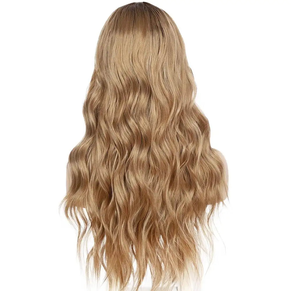Catarina Leah Ombre Blonde Brown Lace Front Wig - Natural Looking Synthetic Hair for Women, Perfect for Cosplay, Daily Wear & Special Occasions