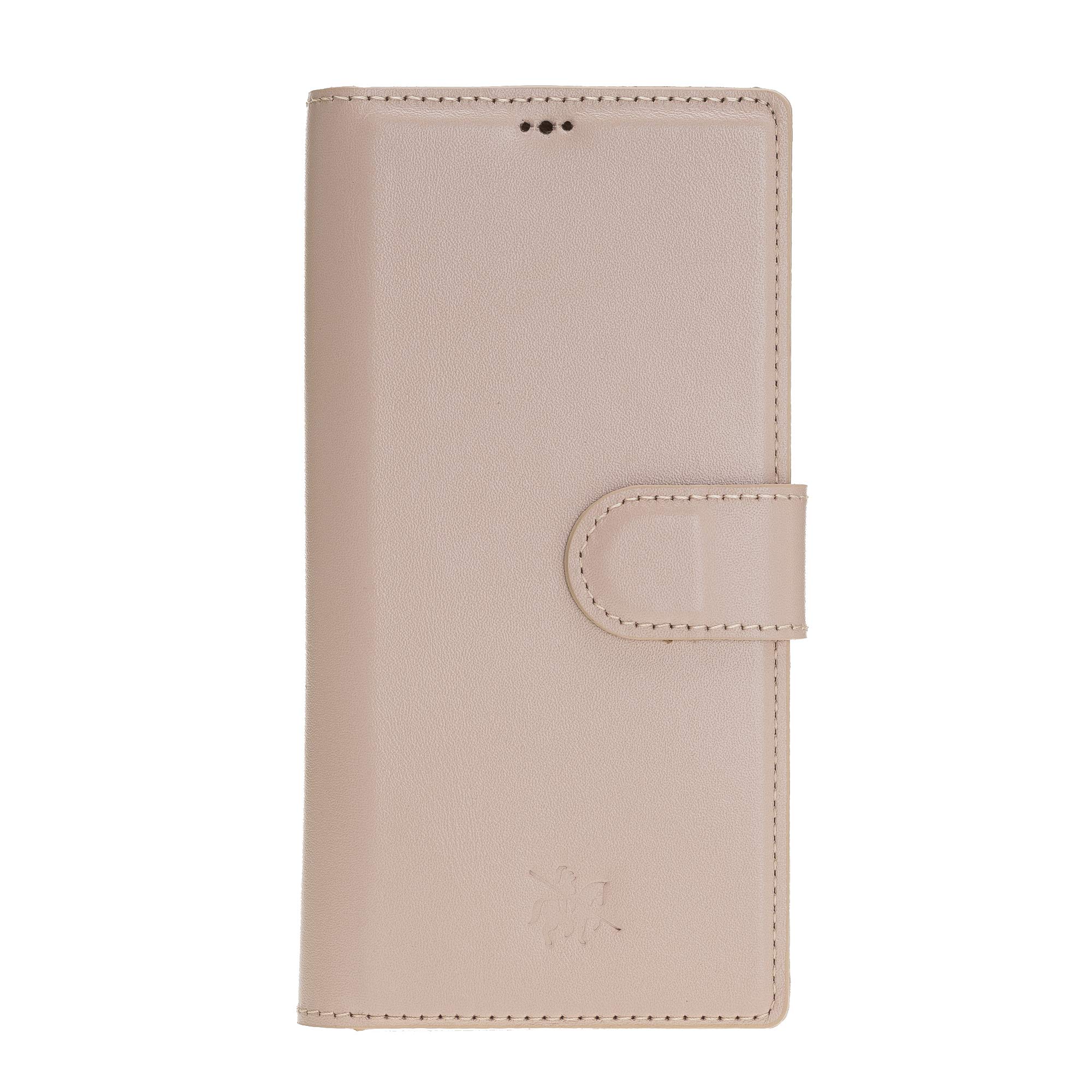 Venito Florence Genuine Leather Wallet Phone Case for Samsung Galaxy Note 10 - RFID Blocking Protection - Detachable Card Holder - Nude Pink - Perfect for Travel, Work & Everyday Use